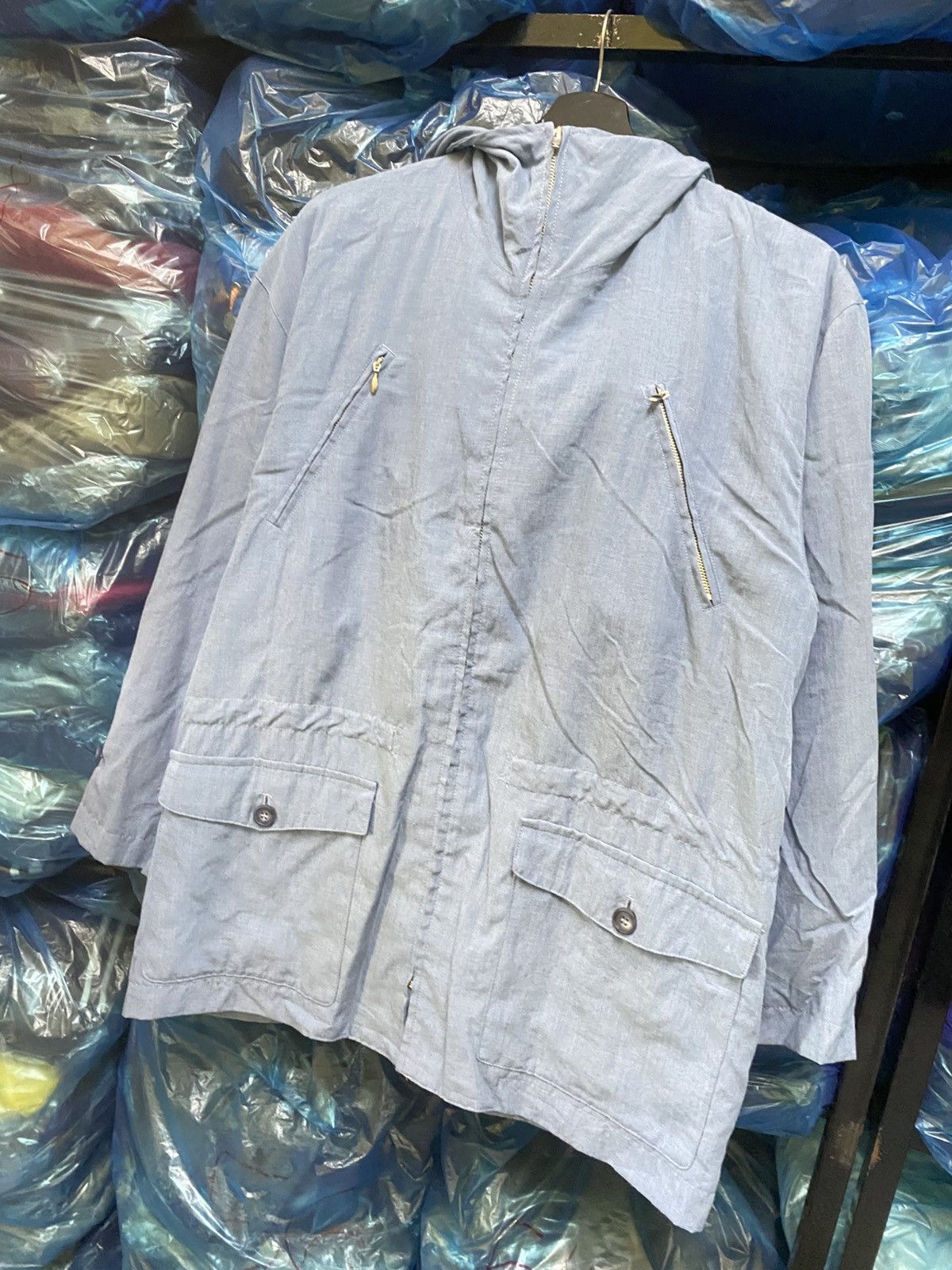 Other Vintage JUMP Japan Light Blue Hooded Field Jacket Size US M / EU 48-50 / 2 - 2 Thumbnail