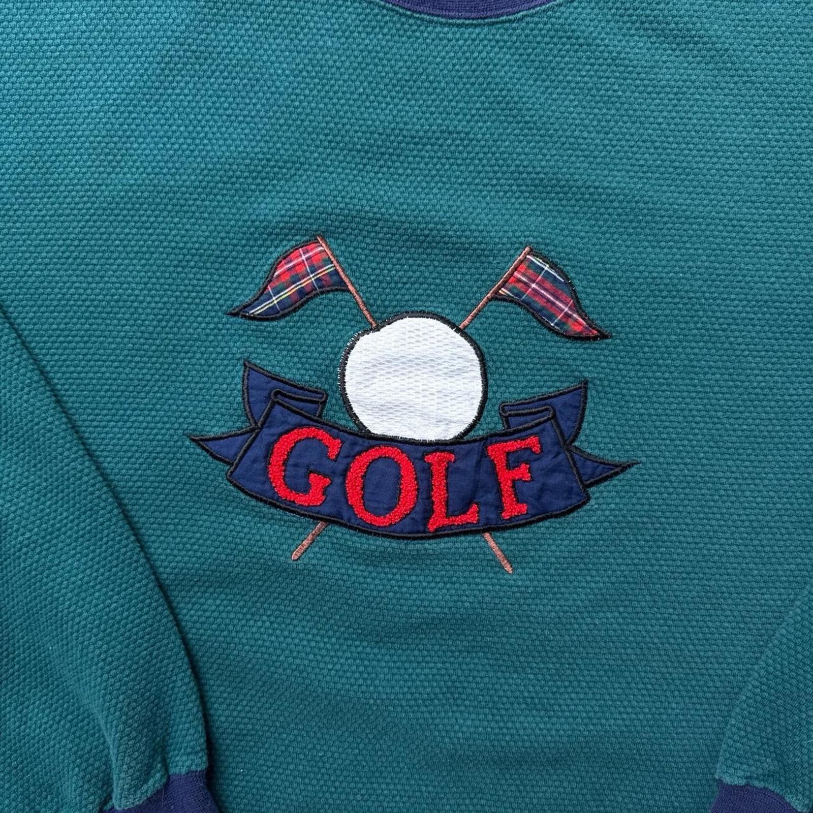 Other Y2K Golf Green Vintage 00s Embroidered Sweatshirt Size US XL / EU 56 / 4 - 2 Thumbnail