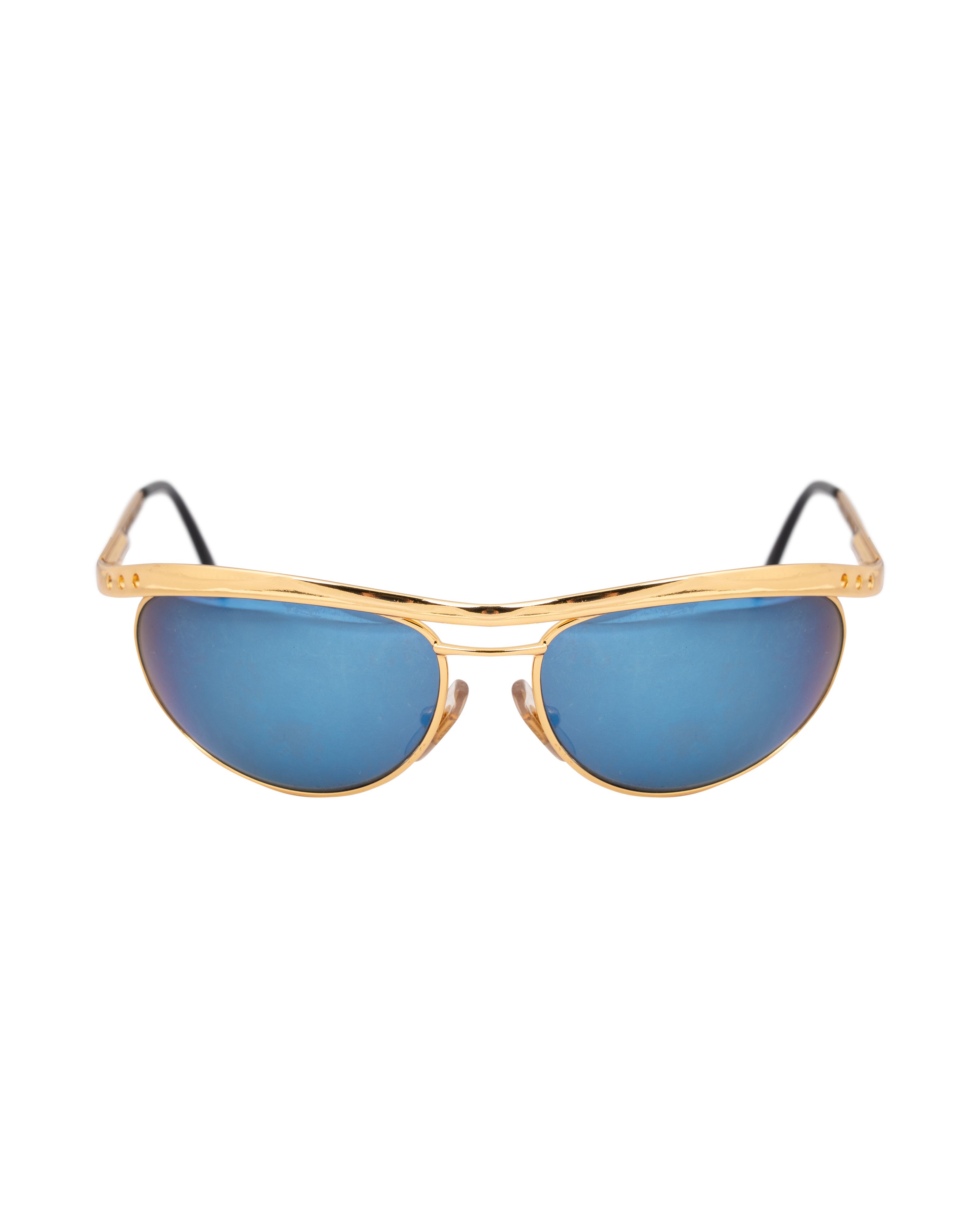 Diesel Diesel '00s Gold Round Mirror Lens Sunglasses Size ONE SIZE - 2 Thumbnail