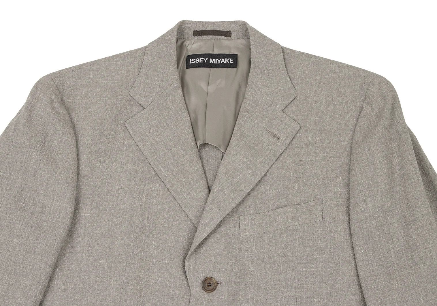 Issey Miyake Wool Linen 3-Button Jacket in Gray Size 4 Size US XL / EU 56 / 4 - 2 Thumbnail