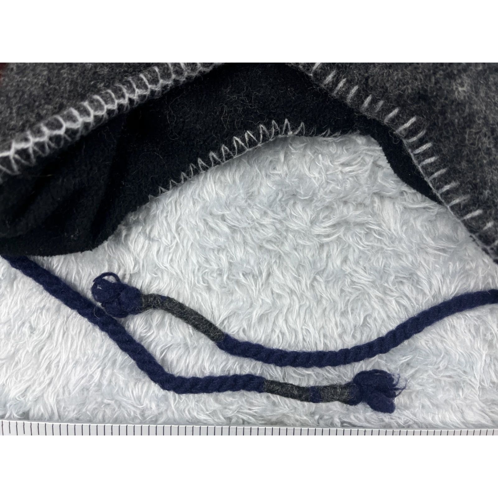 Walmart Beannie Toque Beanie Knit Geometric Blue Gray Mens One Size Lined Wool Nylon Polyester Acrylic Clothing Hat Size ONE SIZE - 2 Thumbnail