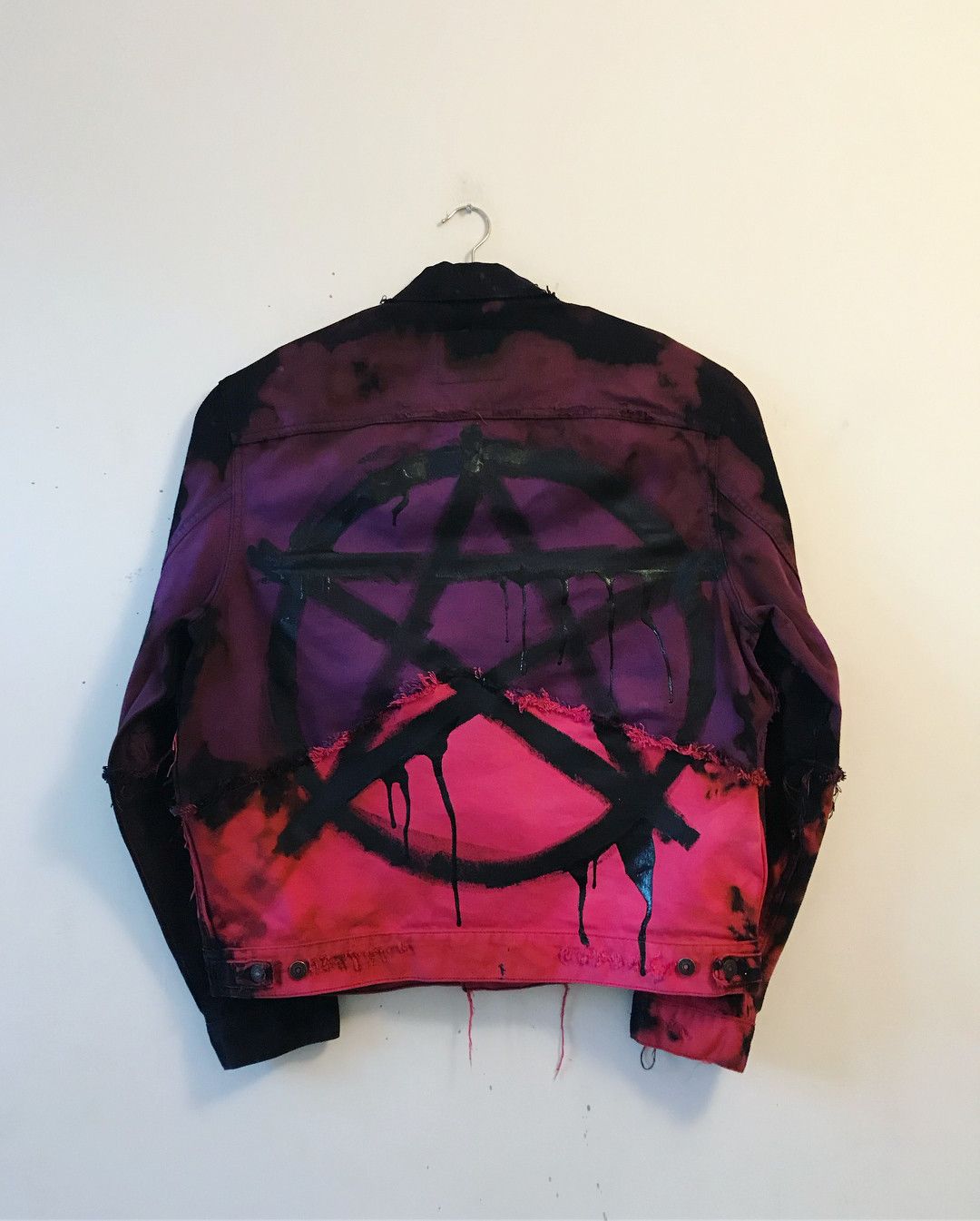 Levi's Vintage Clothing HANDMADE DENIM JACKET JEANS JACKET ANARCHY PUNK AFFLICTION Size US M / EU 48-50 / 2 - 2 Thumbnail