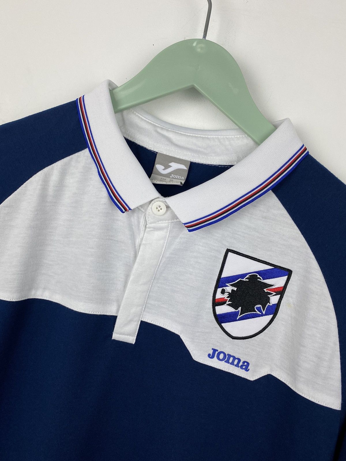 Joma Sampdoria Joma Polo Shirt Football Jersey PSG Roma Milan Size US L / EU 52-54 / 3 - 2 Thumbnail