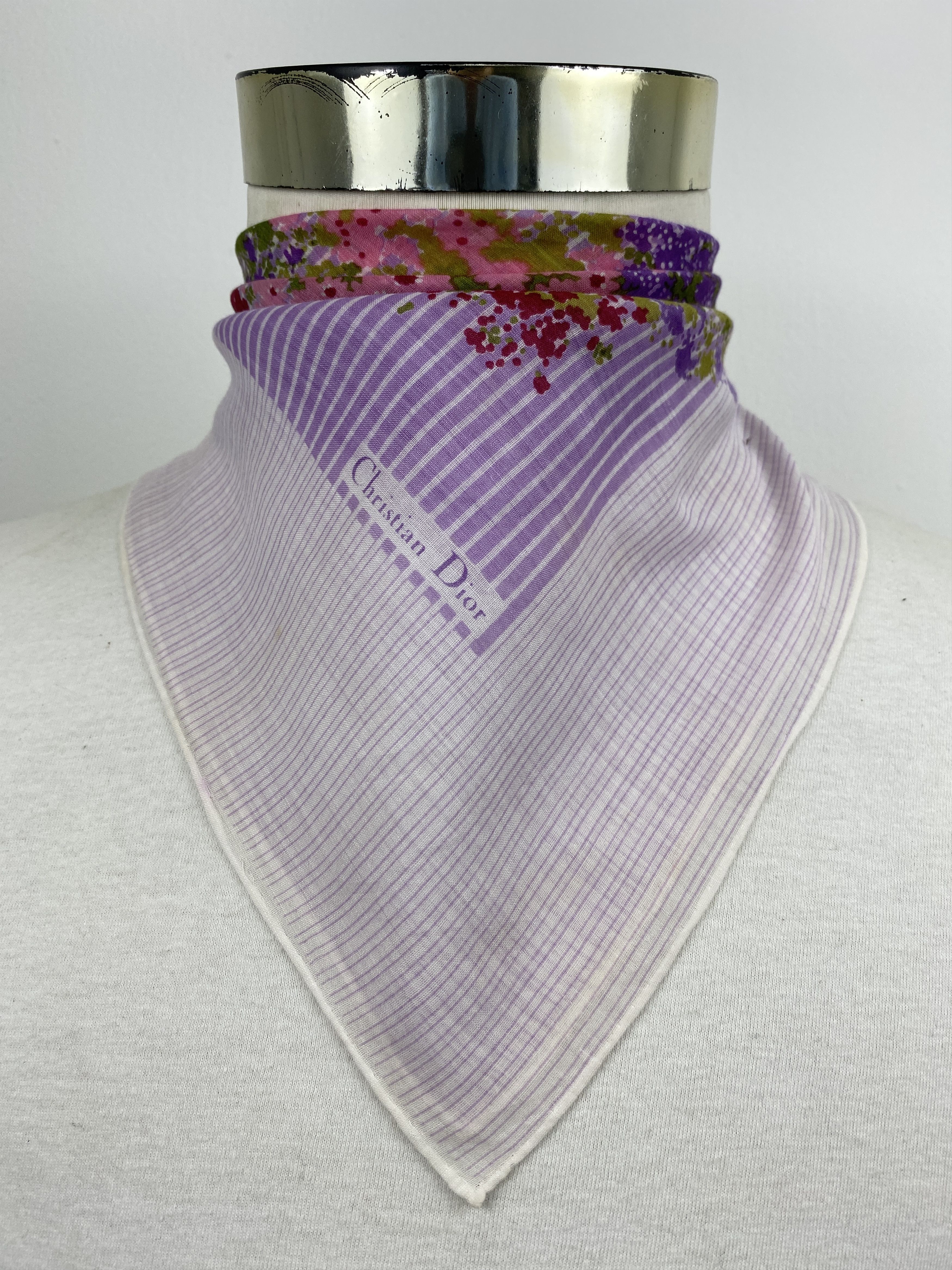 Christian Dior Monsieur Christian Dior Bandana / Handkerchief / Neckerchief HKC0675 Size ONE SIZE - 1 Thumbnail