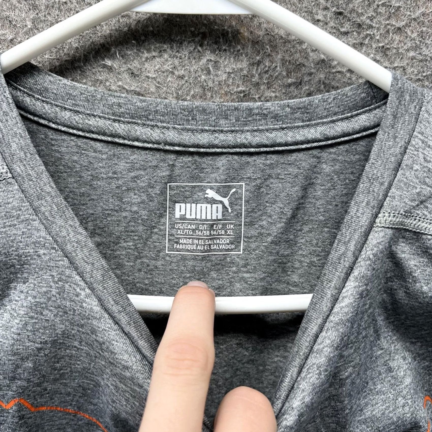 Puma PUMA Shirt Mens XL Gray Big Cat Logo Athletic Short Sleeve Tee Performance Size US XL / EU 56 / 4 - 5 Thumbnail