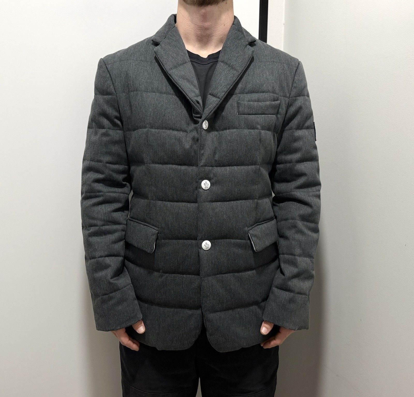 Moncler Gamme Bleu Moncler Gamme Bleu Wool Mens Down Coat Puffer Jacket size 5 Size US XL / EU 56 / 4 - 3 Thumbnail
