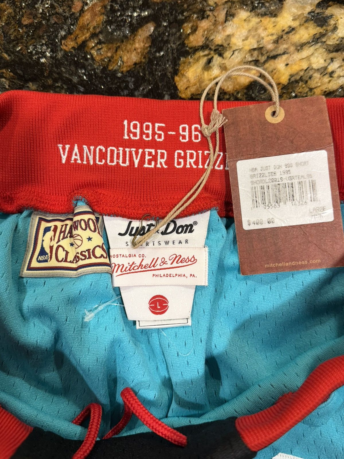 Just Don × Mitchell & Ness × Rsvp Gallery Just Don x Mitchell & Ness NBA Vancover Grizzlies Shorts Size US 34 / EU 50 - 9 Thumbnail