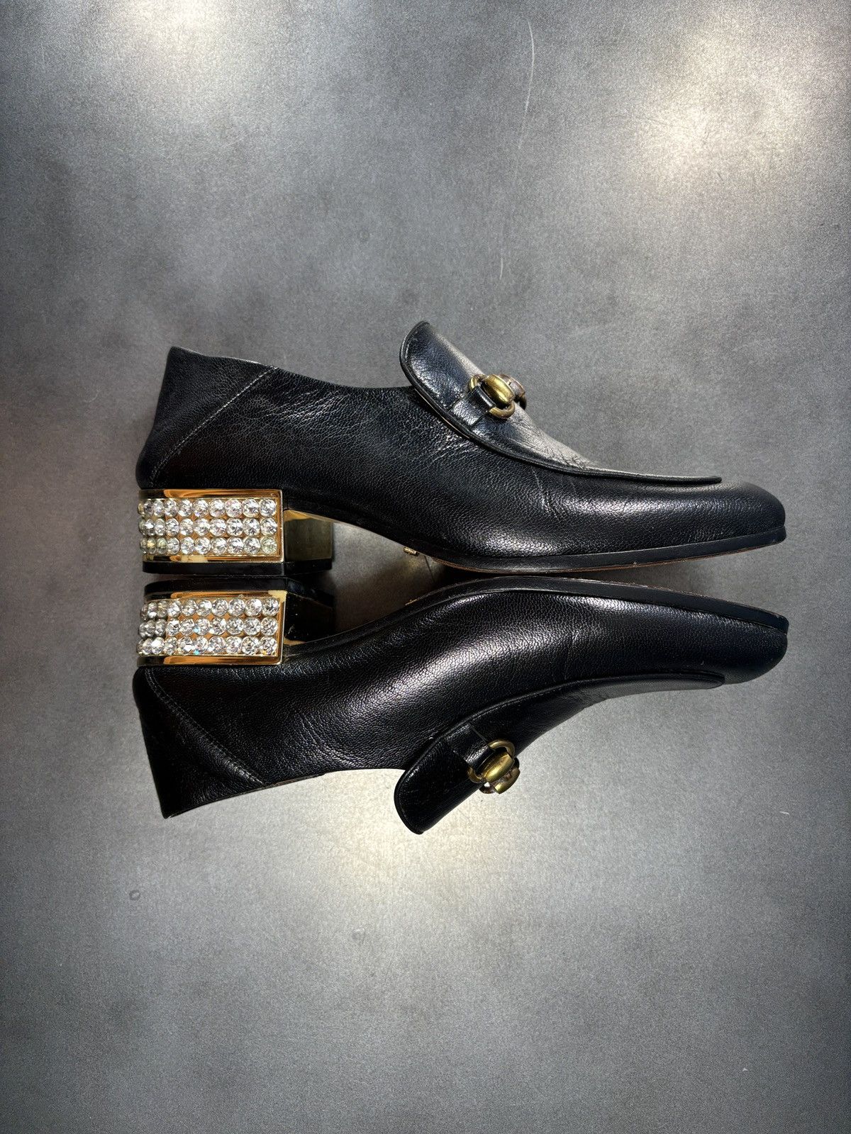 Gucci 2018 Gucci Horsebit Loafer Leather Mules Heels Crystal Jewel Size US 9 / IT 39 - 4 Thumbnail