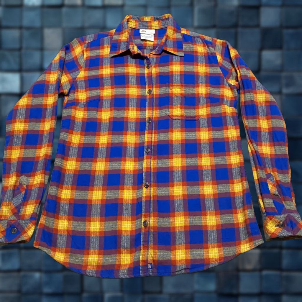 Dickies Dickies Womens Shirt Small Multicolor Plaid Check Flannel Button Up Long Sleeve Casual Workwear Size S / US 4 / IT 40 - 1 Thumbnail