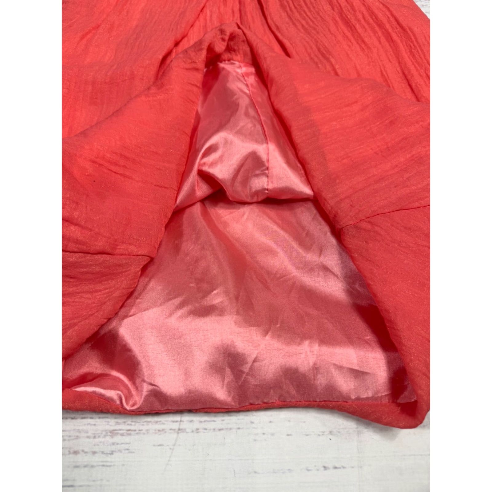Pinko Yoana Baraschi Womens Dress A-Line Sleeveless V-Neck Knee Length Coral Pink 6 Lined Size M / US 6-8 / IT 42-44 - 5 Thumbnail