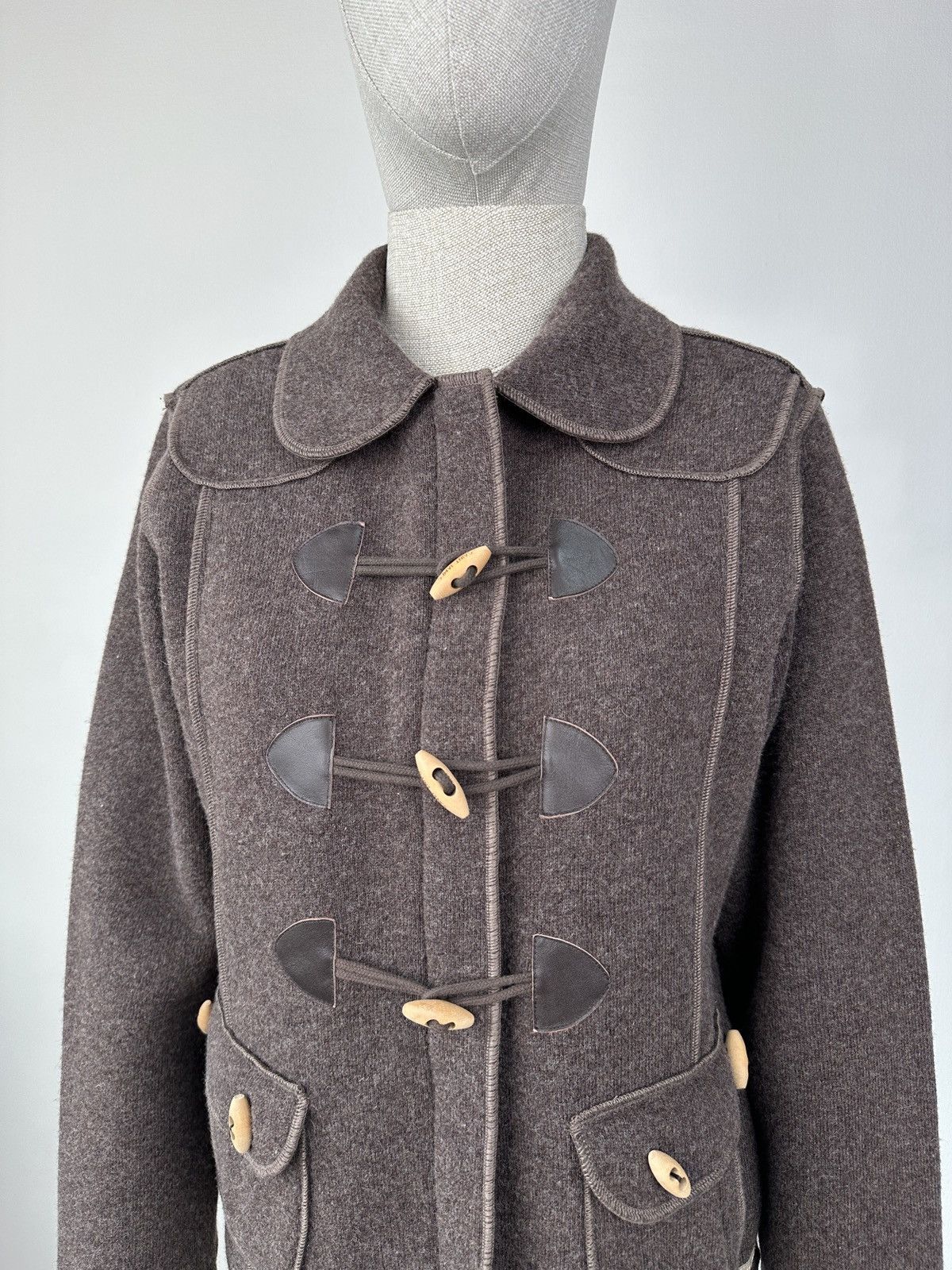 Saint James SAINT JAMES Wool Jacket Duffle Coat Brown Women’s UK 14 Size L / US 10 / IT 46 - 9 Thumbnail