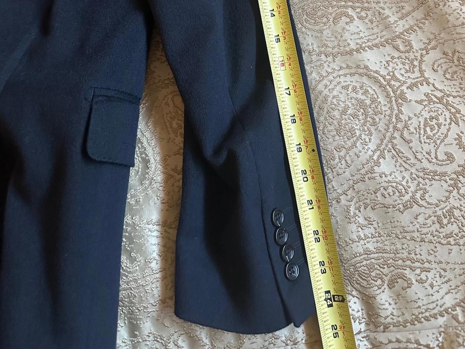 Designer Baroni Couture Men's Pure Cashmere Blazer – Black, 2-Button Size 42R - 4 Thumbnail