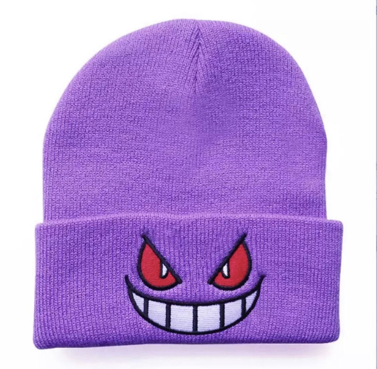 Pokemon Gengar Beanie colorful Anime Cap Pokemon Evolve Winter Hat Size ONE SIZE - 9 Thumbnail