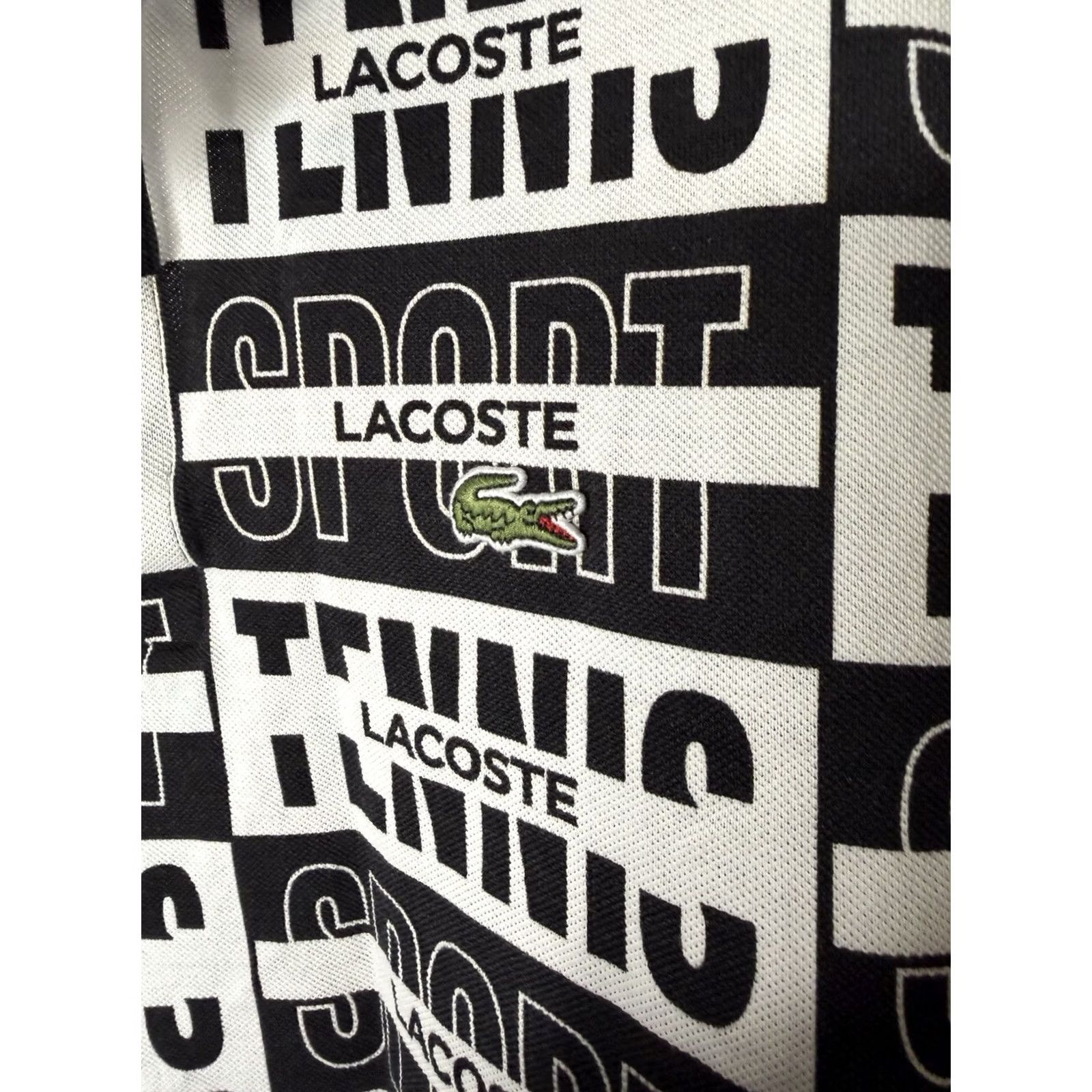 Lacoste Lacoste Shirt Mens XXXL Black Size Classic Fit Piqu Polo Tennis All Over Print Size US XXL / EU 58 / 5 - 4 Thumbnail