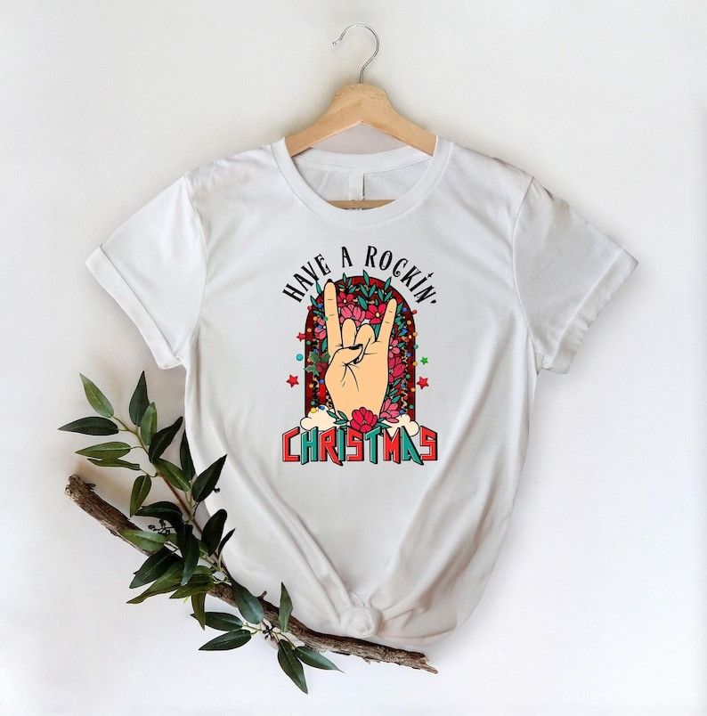 Designer Have A Rockin Christmas Shirt Size M / US 6-8 / IT 42-44 - 1 Thumbnail