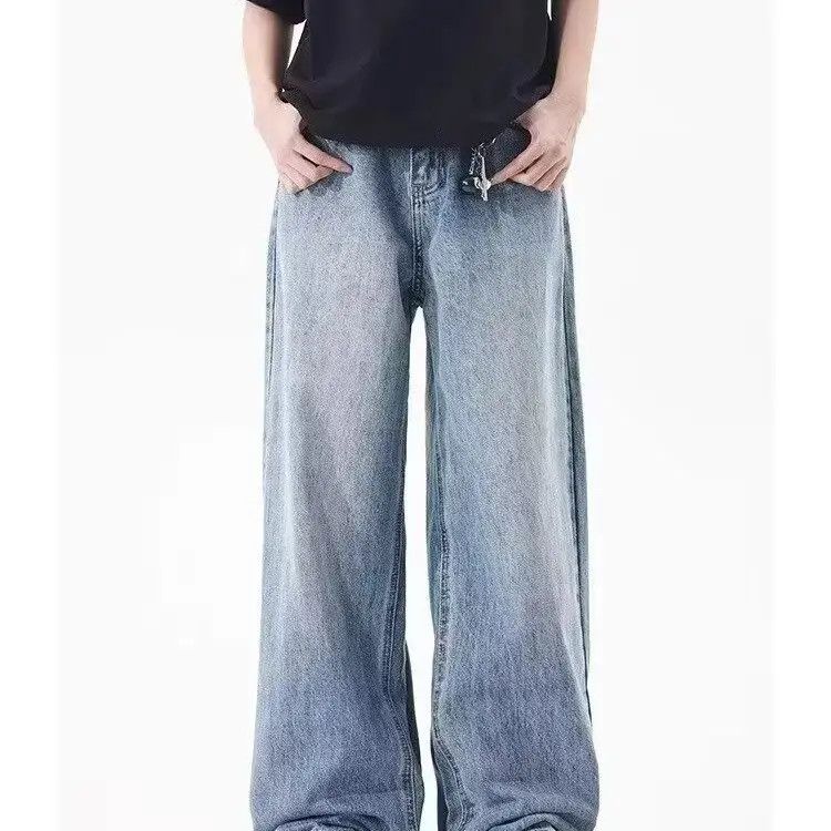 Japanese Brand Retro straight leg wide leg jeans Size US 32 / EU 48 - 6 Thumbnail