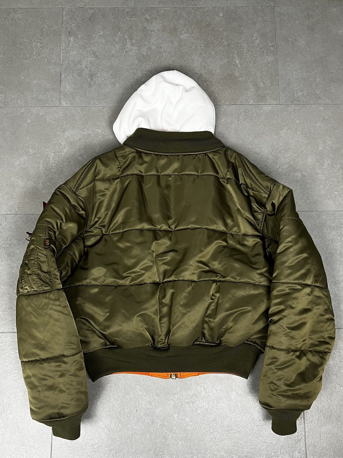 VETEMENTS SS18 Reversible Flag cropped bomber jacket