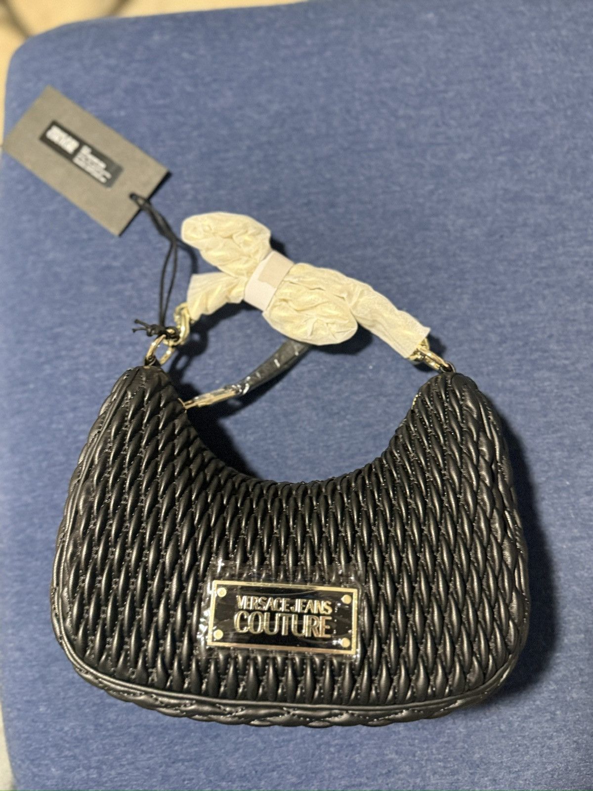 Versace Jeans Couture Versace Jeans Couture logo-plaque quilted shoulder bag Size ONE SIZE - 5 Thumbnail