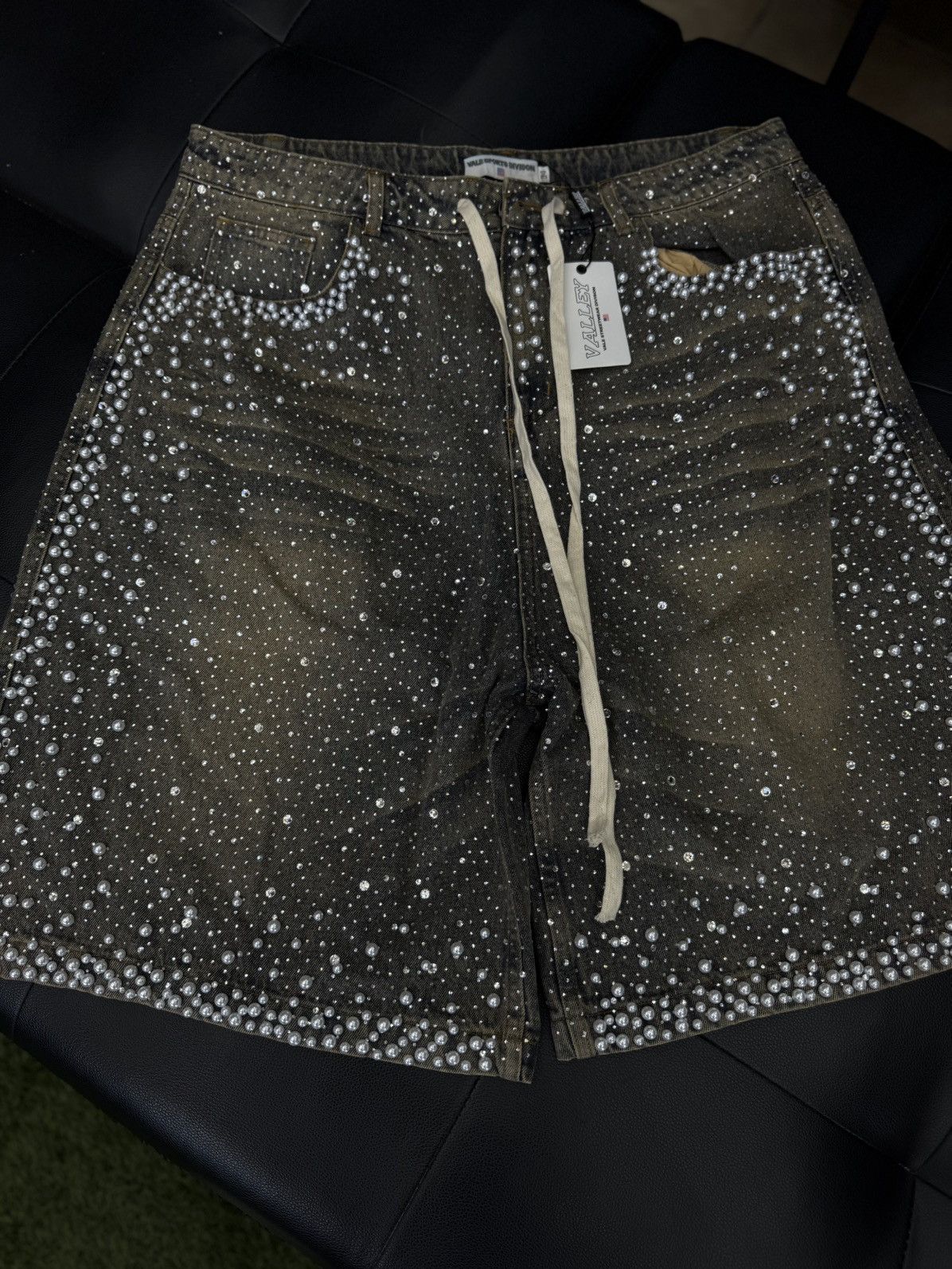 Vale Valley Vale Blue Rhinestone Shorts Size 30 (NEW) Size US 30 / EU 46 - 10 Thumbnail