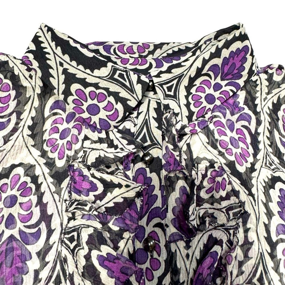 Charter Club Charter Club 100% Silk 3/4 Sleeve Floral Print Blouse Size Size XL / US 12-14 / IT 48-50 - 9 Thumbnail