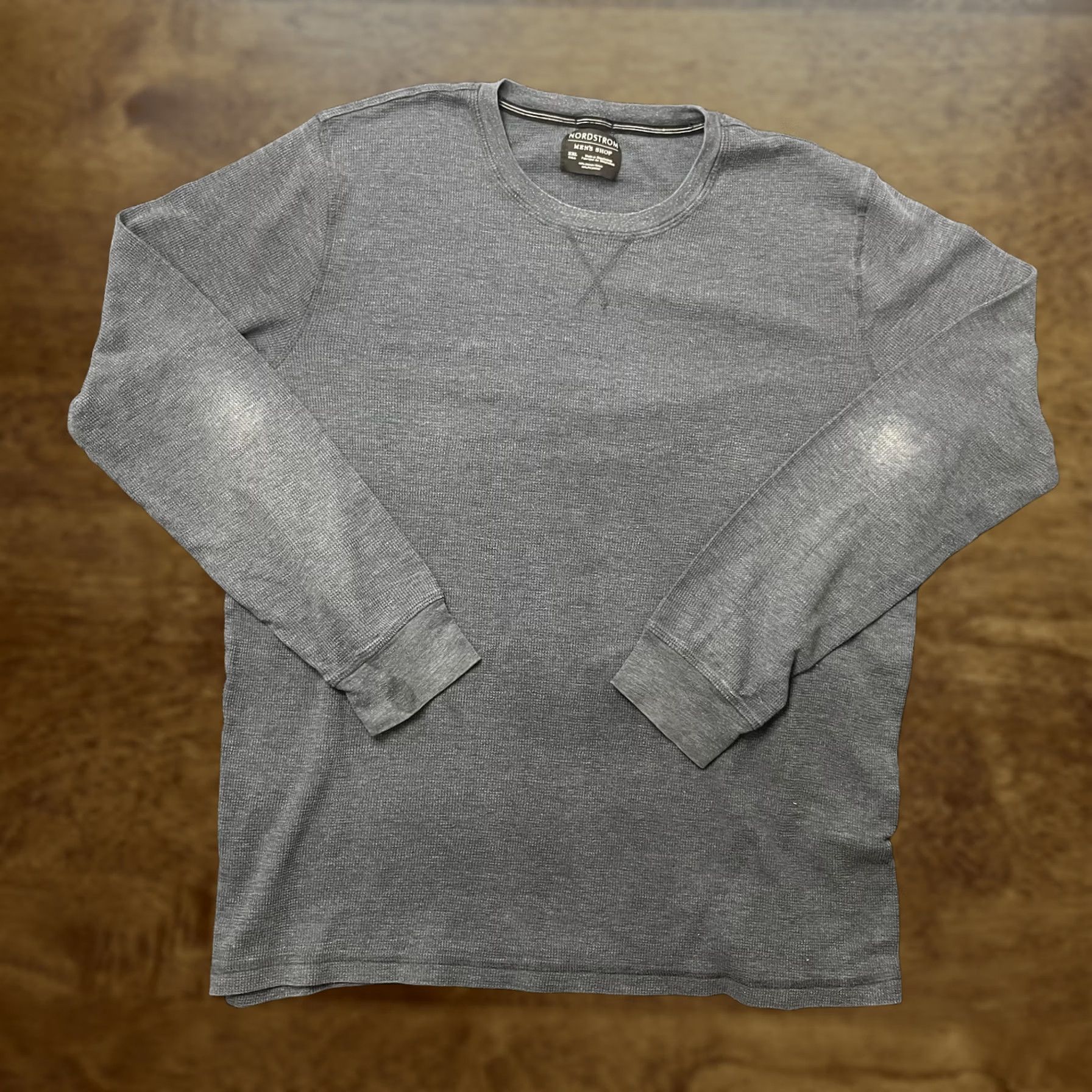 Nordstrom Nordstrom Mens Shop Shirt 2XLT Gray Thermal Crew Long Sleeve Tee T-Shirt Mens Big & Tall Cotton Polyester Wool? (no) Size US XXL / EU 58 / 5 - 1 Thumbnail