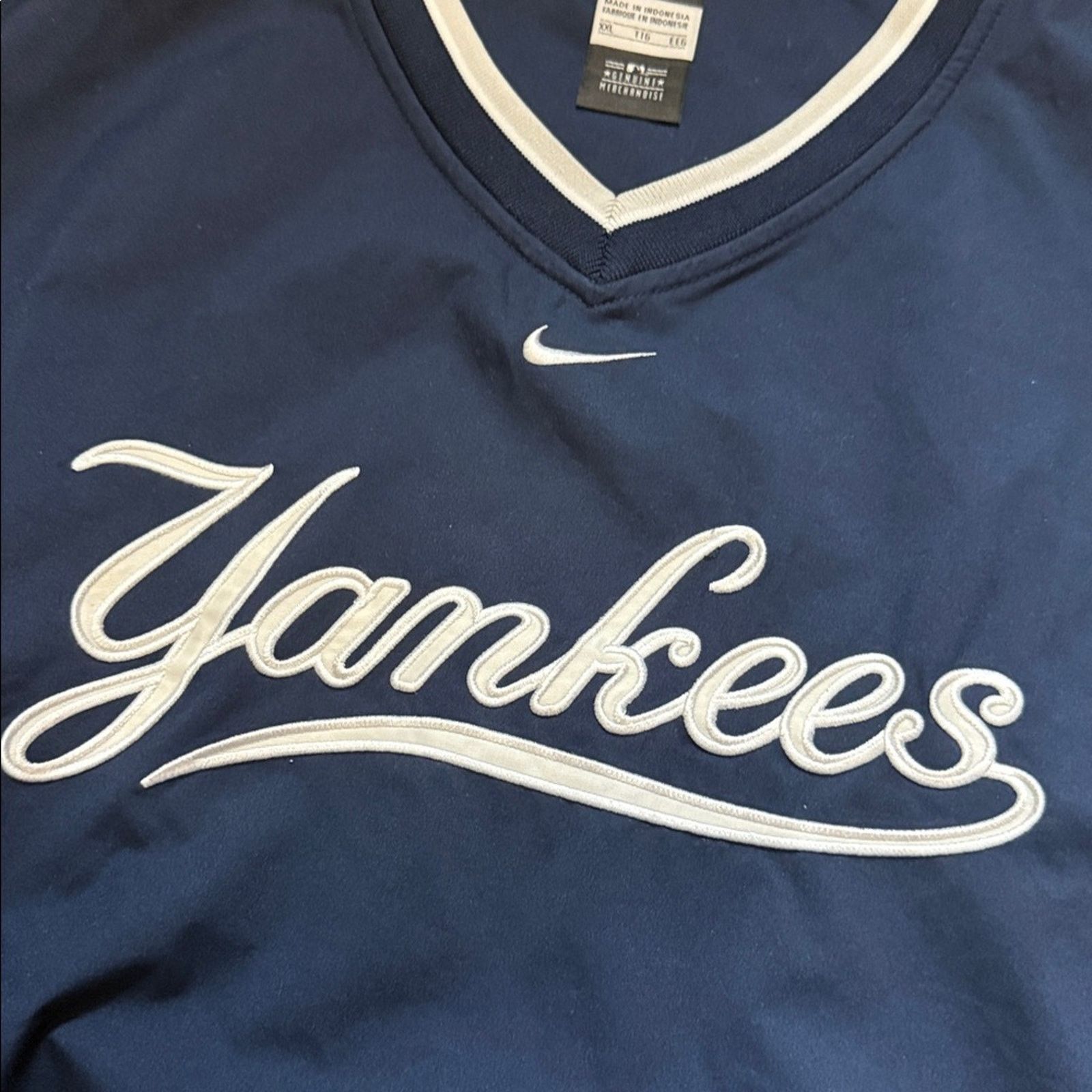 Nike Y2K Nike Team Center Swoosh Yankees Windbreaker Pullover Size US XXL / EU 58 / 5 - 4 Thumbnail