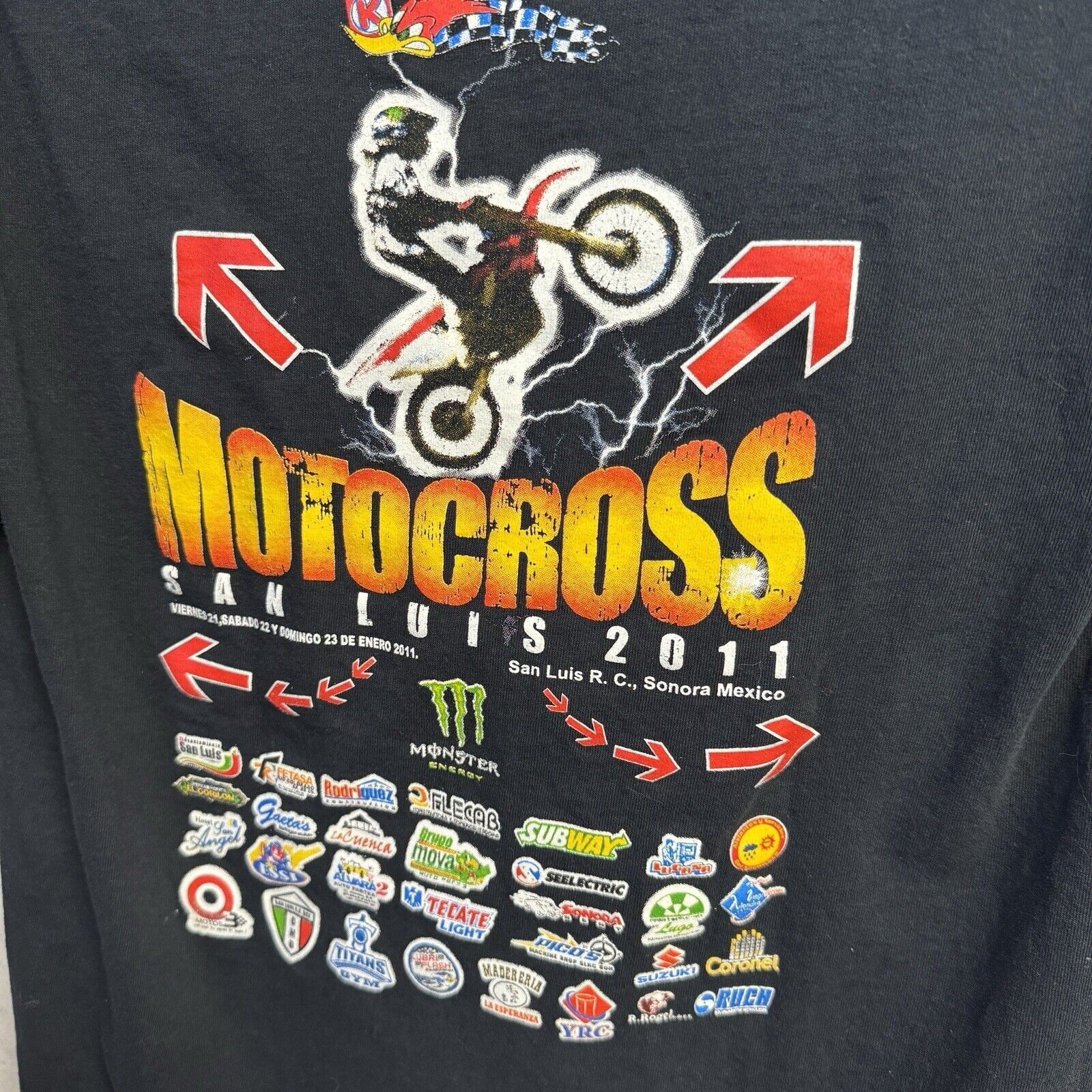 Other Motocross San Luis 2011 T Shirt Mens Small Black Monster Ene Size US S / EU 44-46 / 1 - 4 Thumbnail