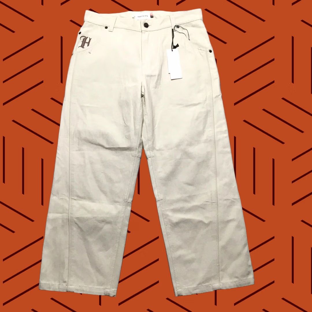 Honor the Gift Honor The Gift Pipeline Ankle Pant Mens 32 Beige Canvas Embroidered H Logo Pants Regular 28 Inseam Straight Casual Pants Mens Size US 32 / EU 48 - 1 Thumbnail