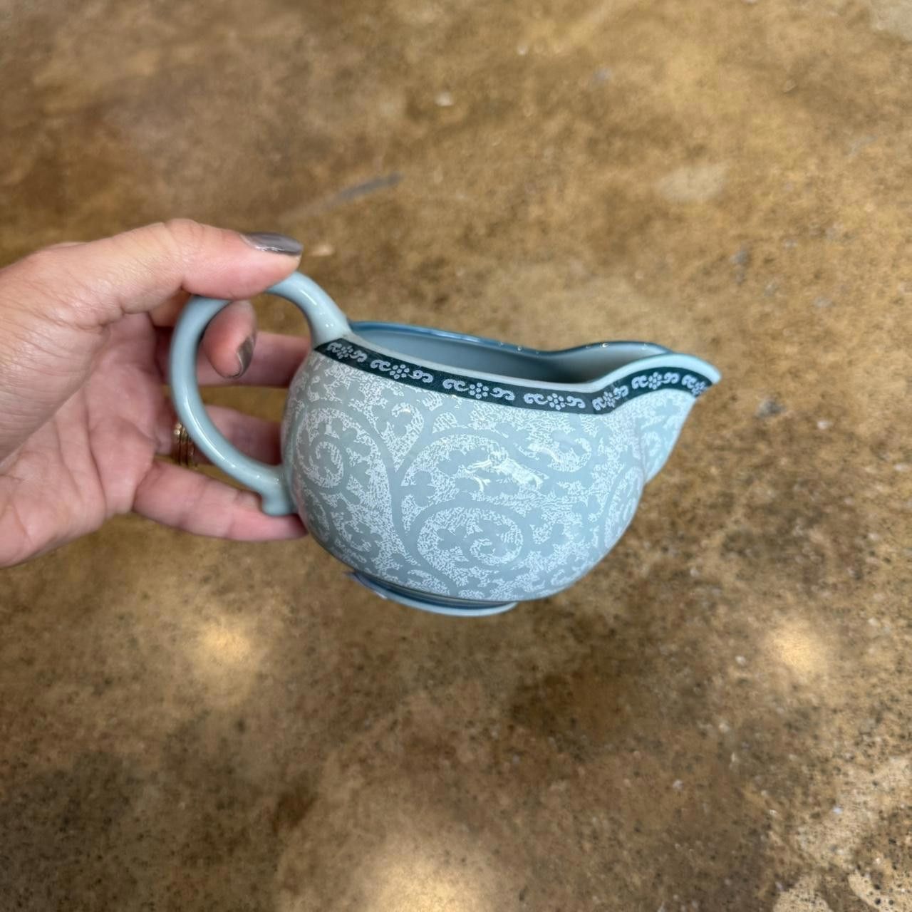 Designer Small Blue Gravy Bowl Size ONE SIZE - 4 Thumbnail