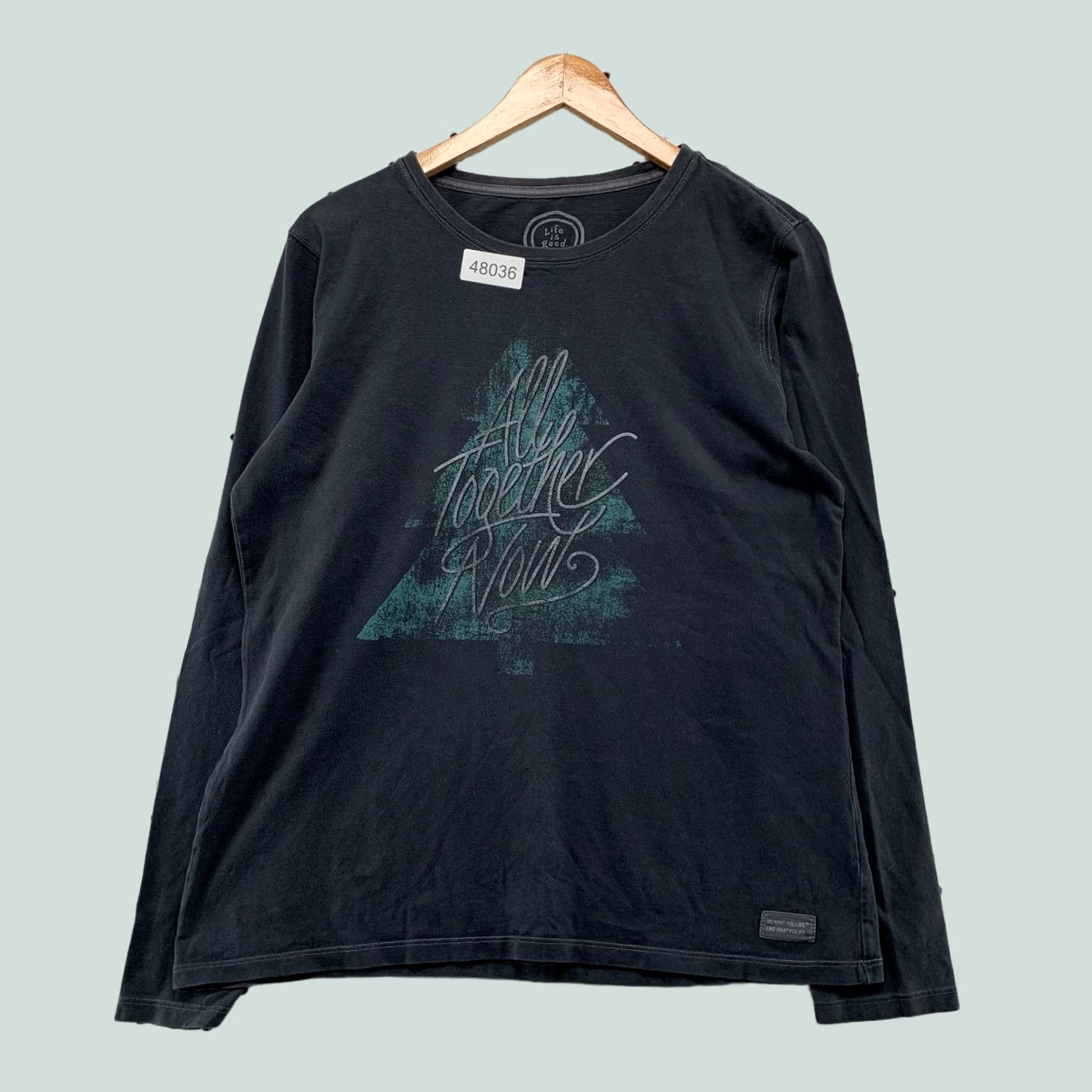 Life is Good Life Is Good All Together Tree Shirt Womens L Long Sleeve Black Crew Neck T-Shirt Casual Womens, 100% Cotton, Classic Fit Size L / US 10 / IT 46 - 1 Thumbnail