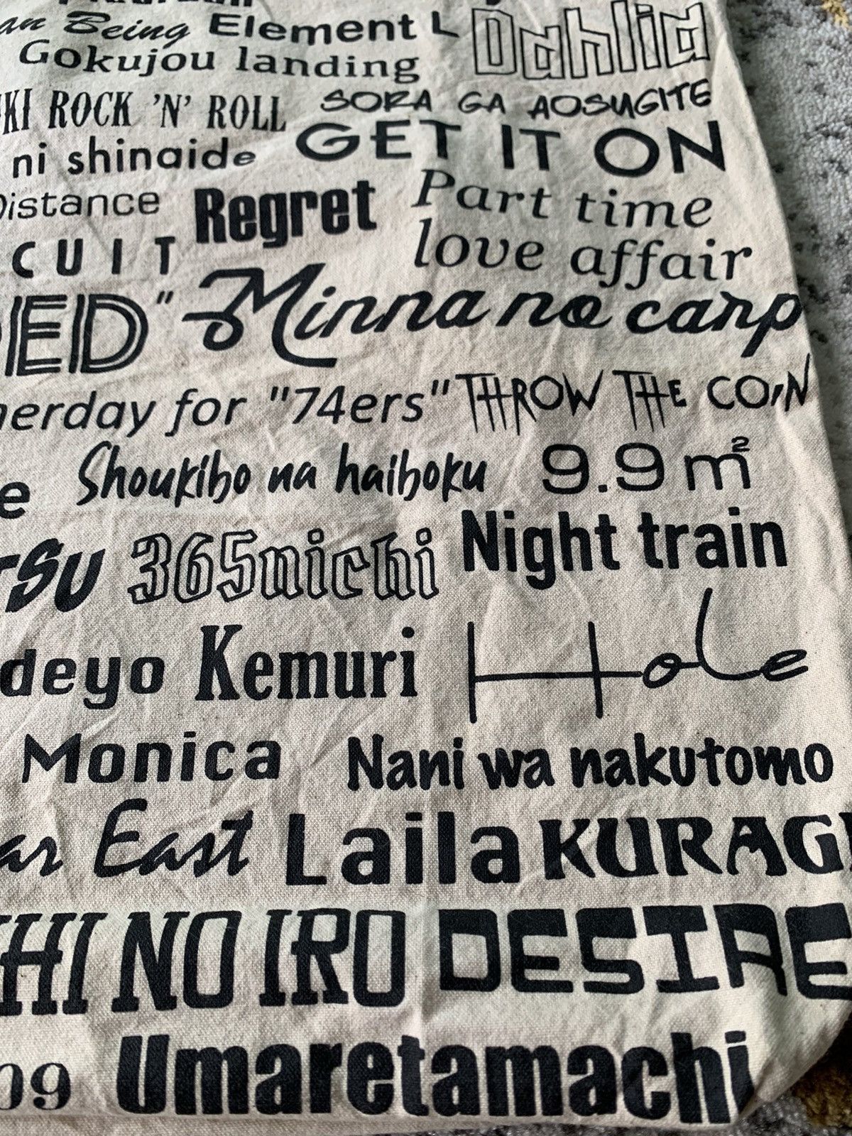Japanese Brand Porno Graffitti Tote Bag Live Goods Size ONE SIZE - 11 Thumbnail