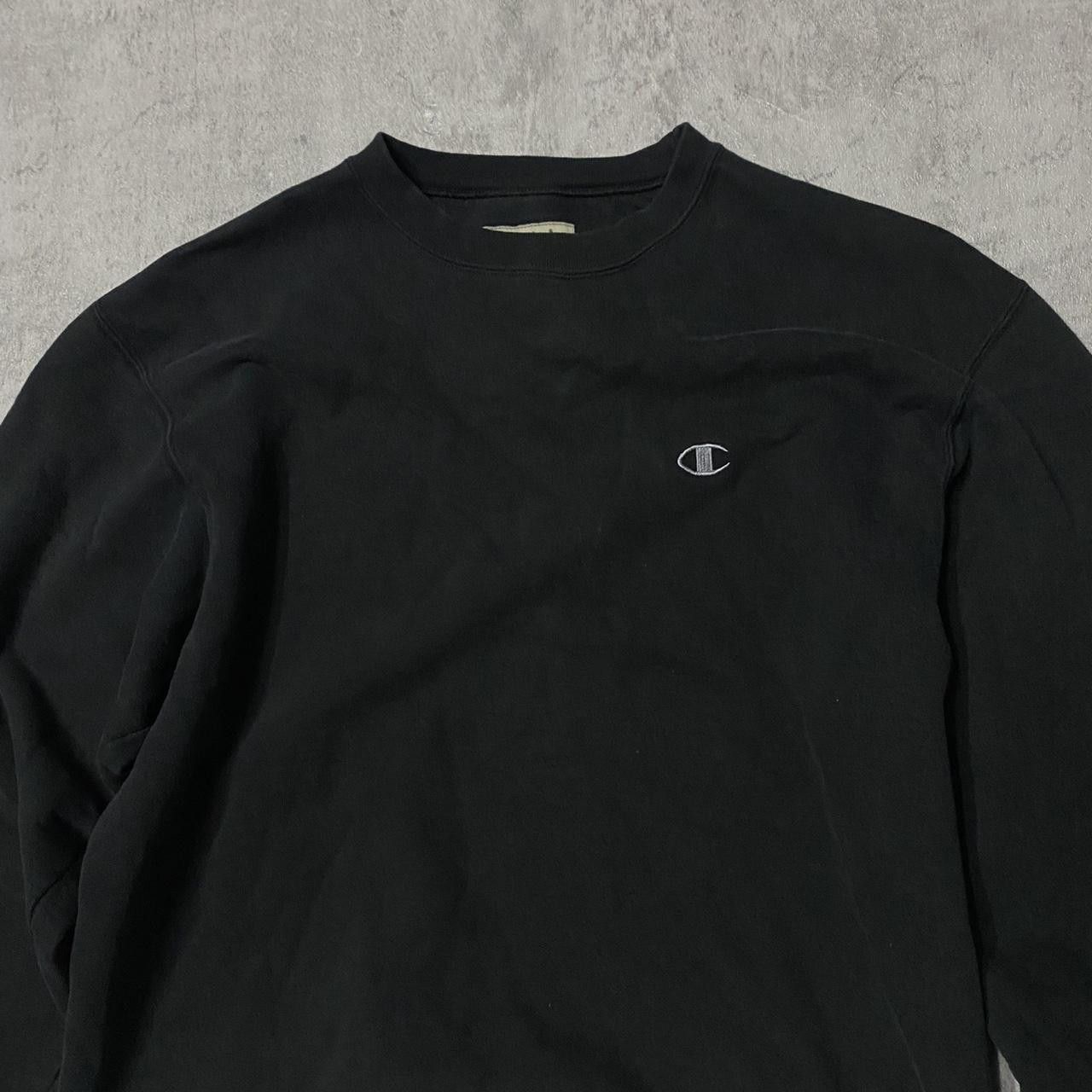 Champion Black Champion crewneck sweatshirt with embroidered logo Size US M / EU 48-50 / 2 - 2 Thumbnail