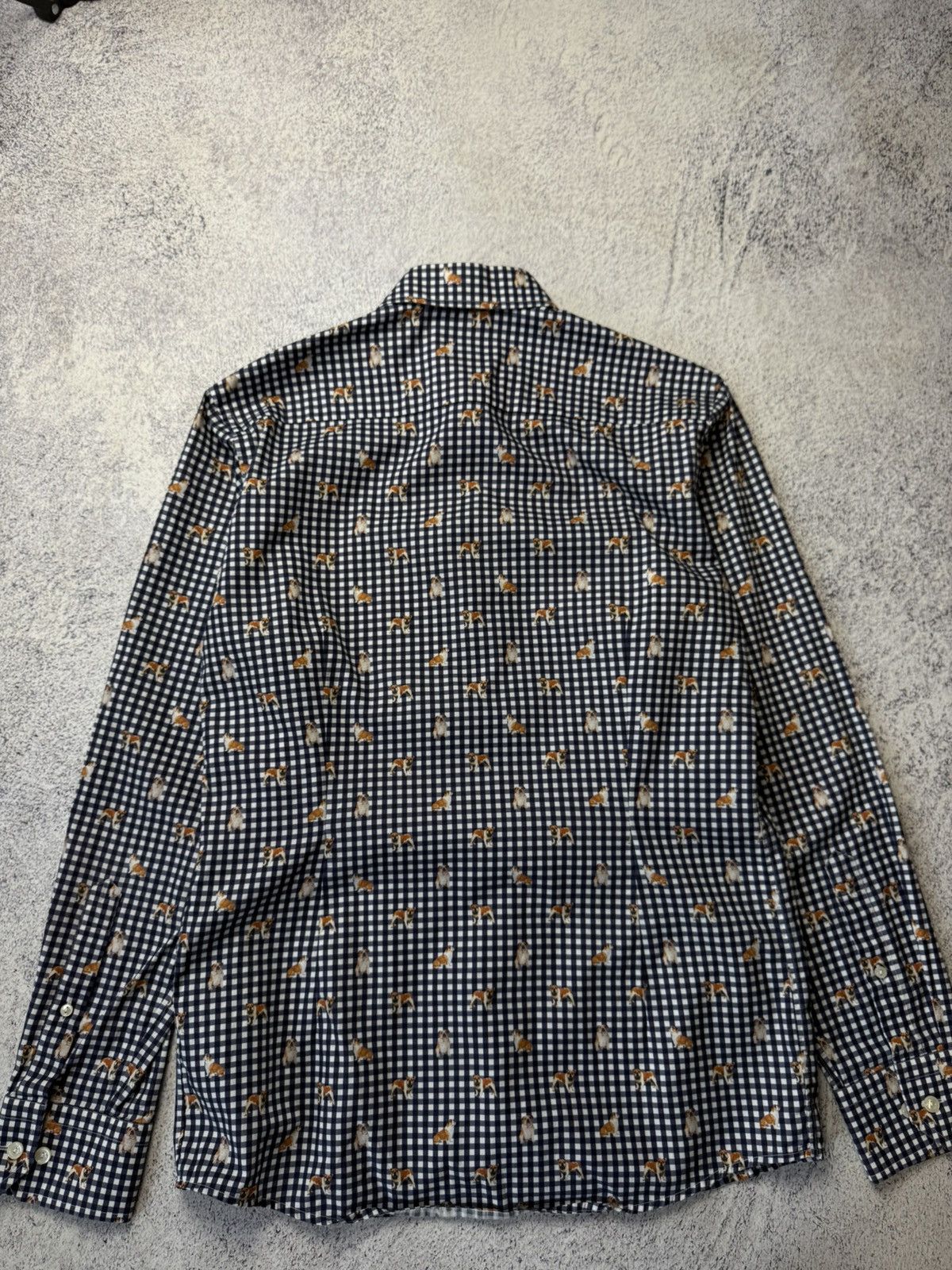 Eton ETON Mens Button Down Monogram Mops Slim Long Sleeve Shirt Size US M / EU 48-50 / 2 - 24 Thumbnail