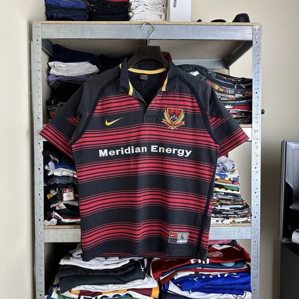 Nike Rare! Nike CRFU Rugby Meridian 90s Shirt Vintage Size US L / EU 52-54 / 3 - 1 Thumbnail