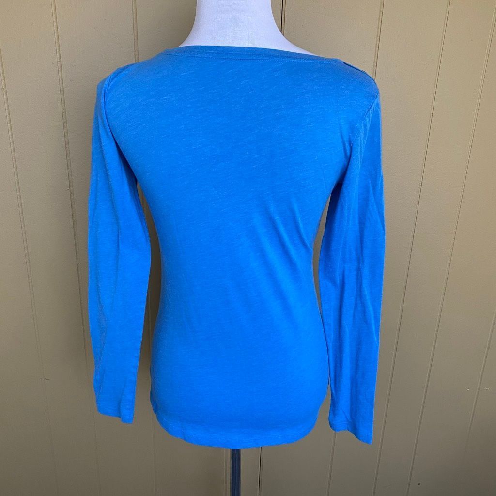 Gap Gap women S scoopneck longsleeve top e/decorative button sho Size S / US 4 / IT 40 - 7 Thumbnail