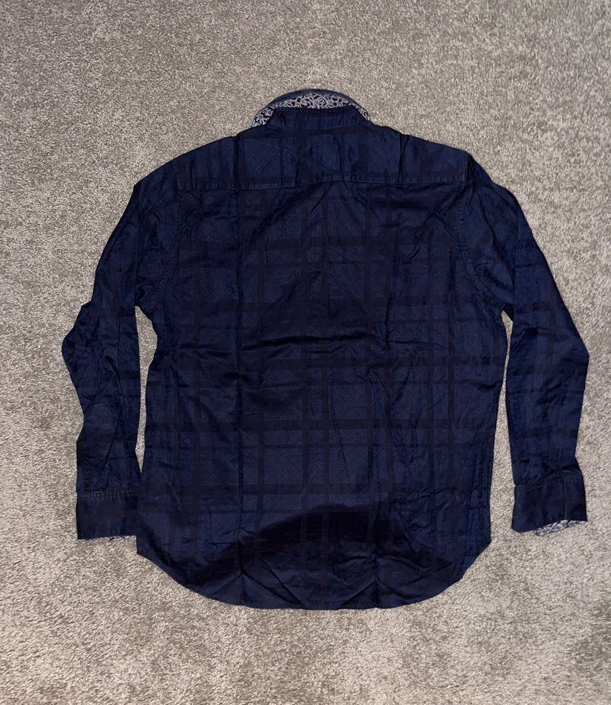 Robert Graham Robert Graham Blue Checkered Print Flip Cuff Button Up Shirt Size US XL / EU 56 / 4 - 2 Thumbnail