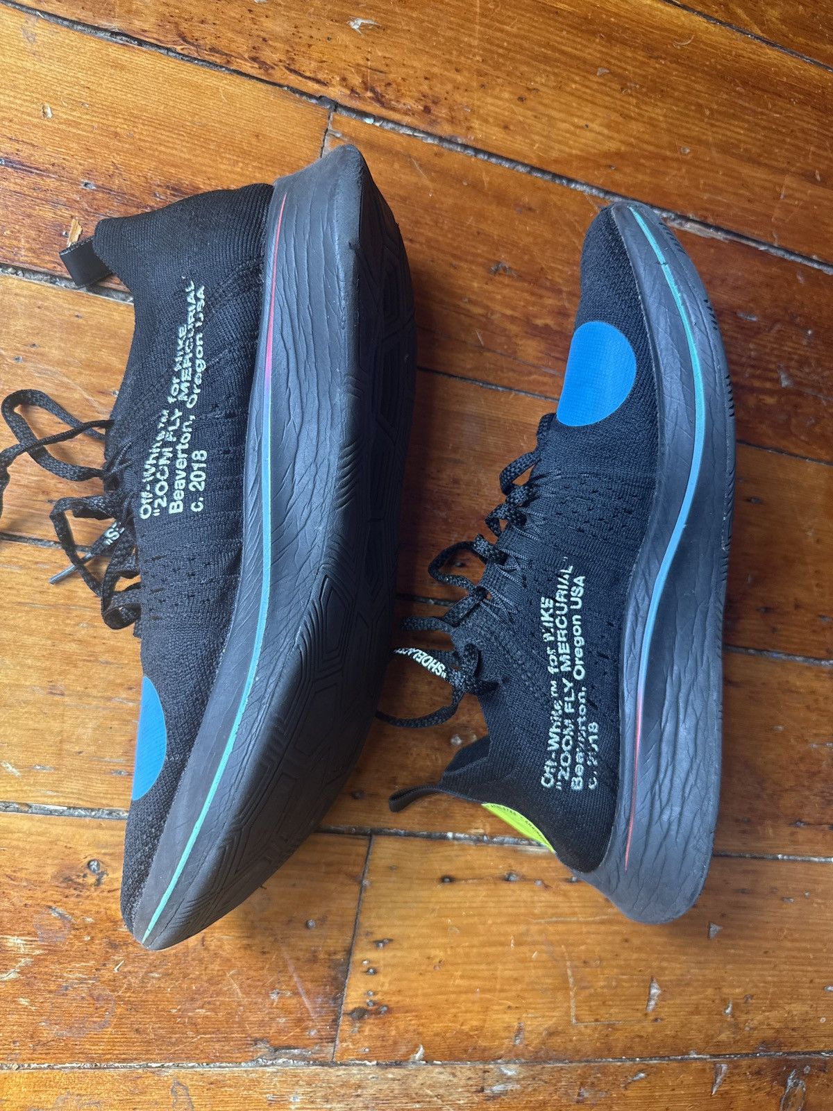 Nike × Off-White Nike Zoom Fly Mercurial Off-White Black Size US 10.5 / EU 43-44 - 7 Thumbnail