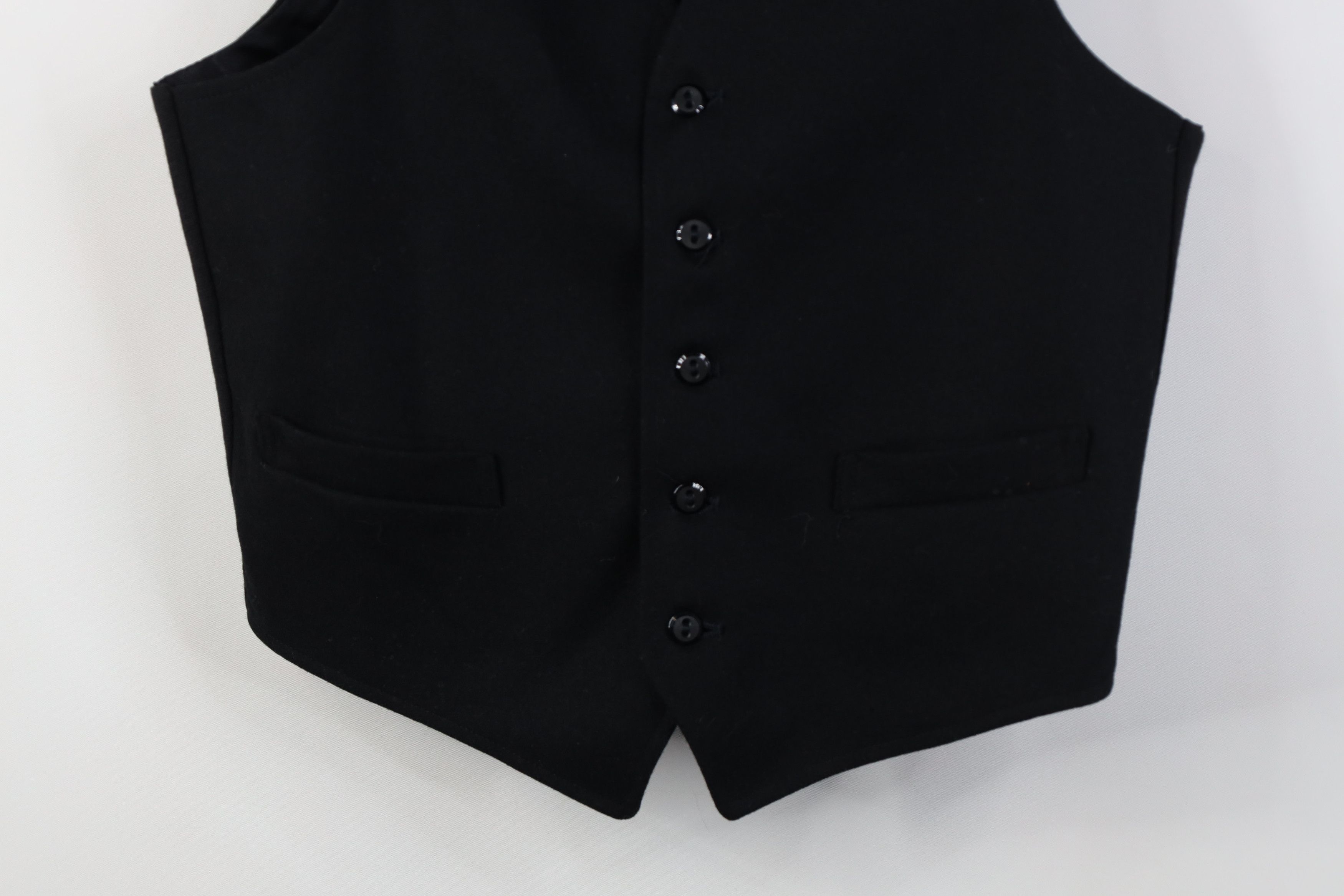 Vintage Vintage 50s Streetwear Blank Wool Suit Vest Jacket Black USA Size US M / EU 48-50 / 2 - 3 Thumbnail