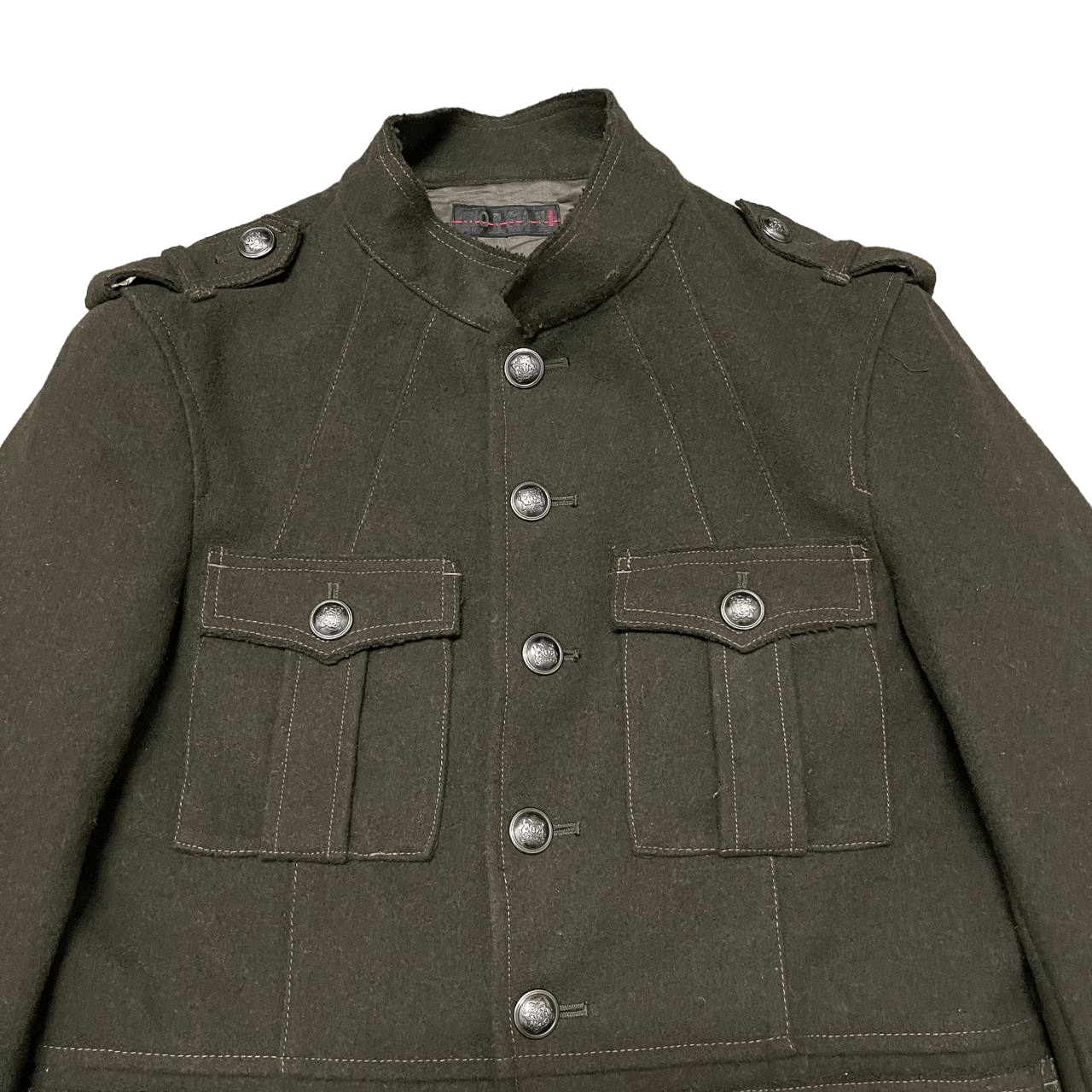 Morgan Homme Vintage Morgan Homme Wool Tactical Jacket Military Size US L / EU 52-54 / 3 - 2 Thumbnail