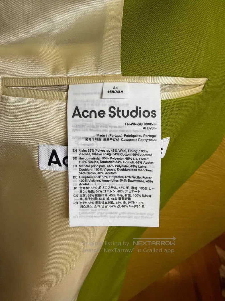 Acne Studios Acne Studios Green Oversized Blazer Size XXS / US 00 / IT 34 - 5 Thumbnail