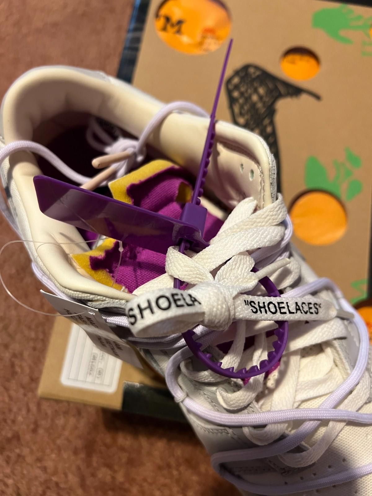 Nike 2021 Nike Off-White Dunk Low 03 of 50 DM1602 118 US10.5 Size US 10.5 / EU 43-44 - 11 Thumbnail