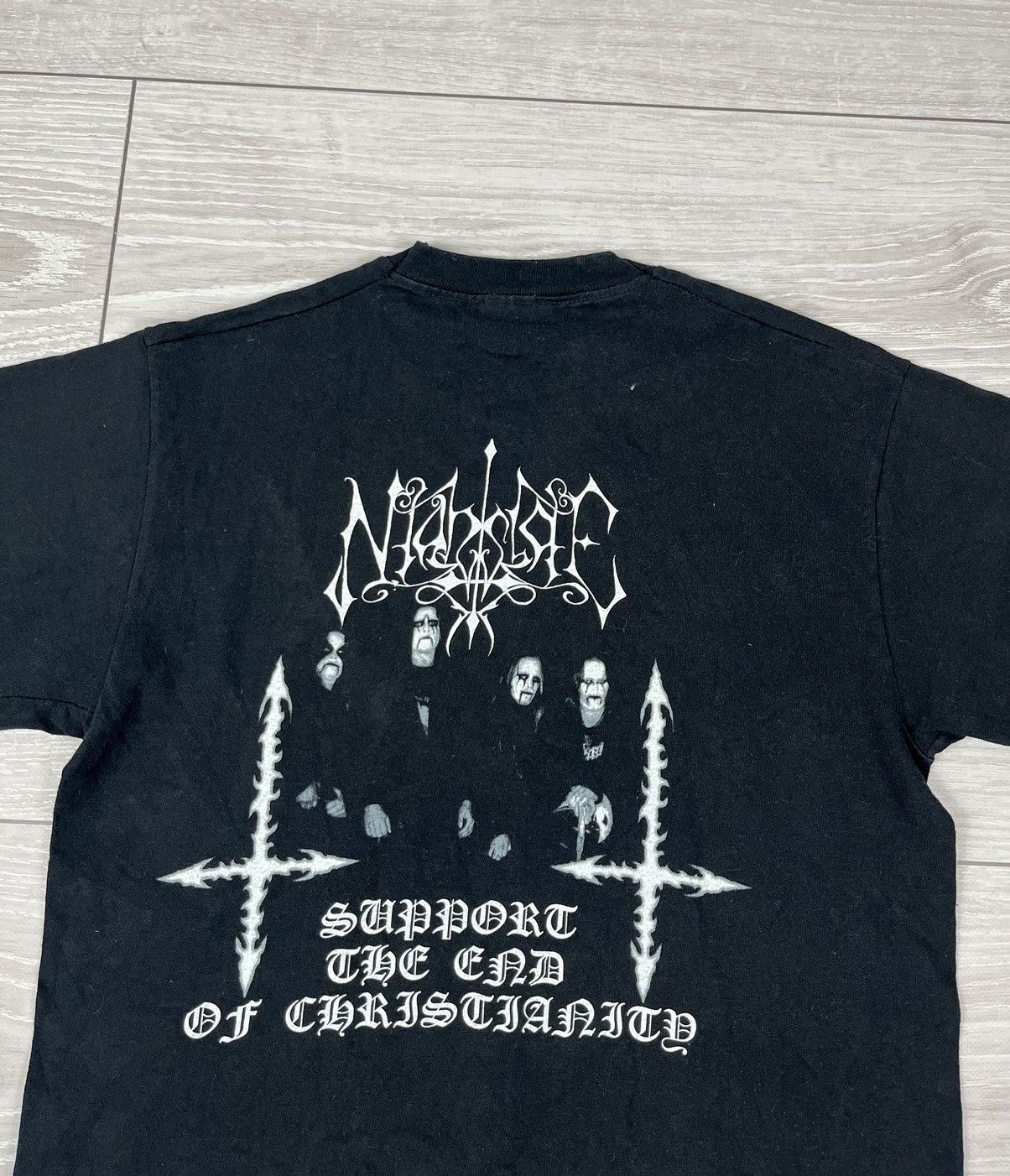 Band Tees Niahslae True Finnish Black Metal Band Rock T Shirt Size US M / EU 48-50 / 2 - 8 Thumbnail