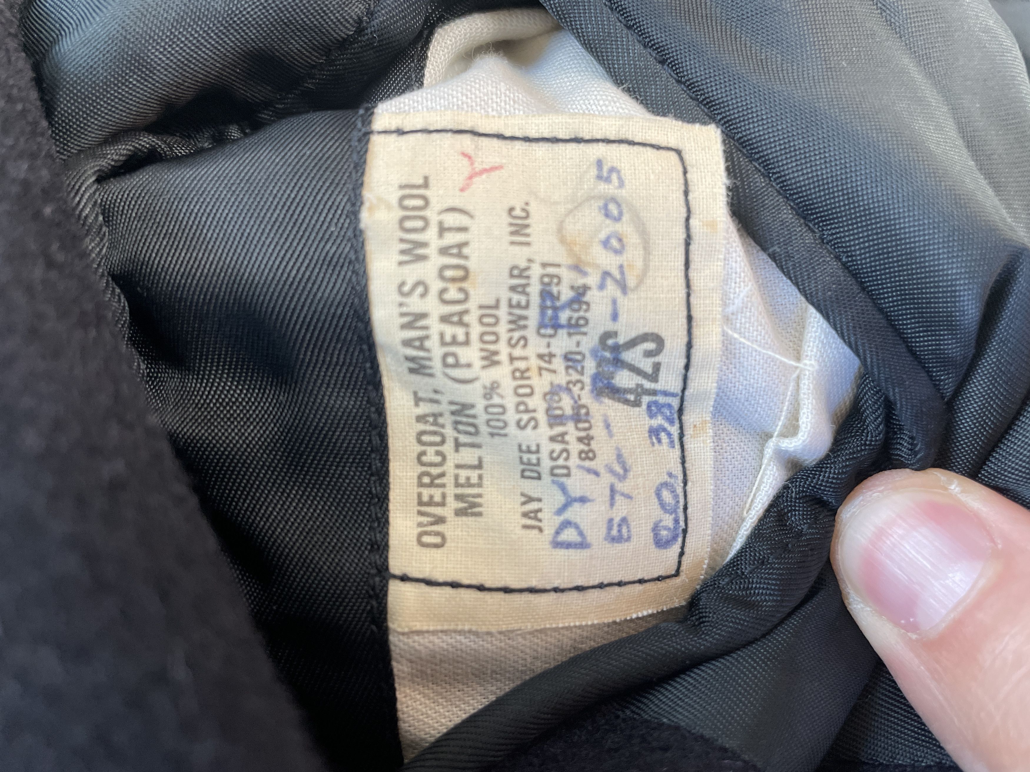 Other 1970’s Vintage Navy Peacoat (Melton Wool) Jay Dee Sportswear Size US M / EU 48-50 / 2 - 2 Thumbnail