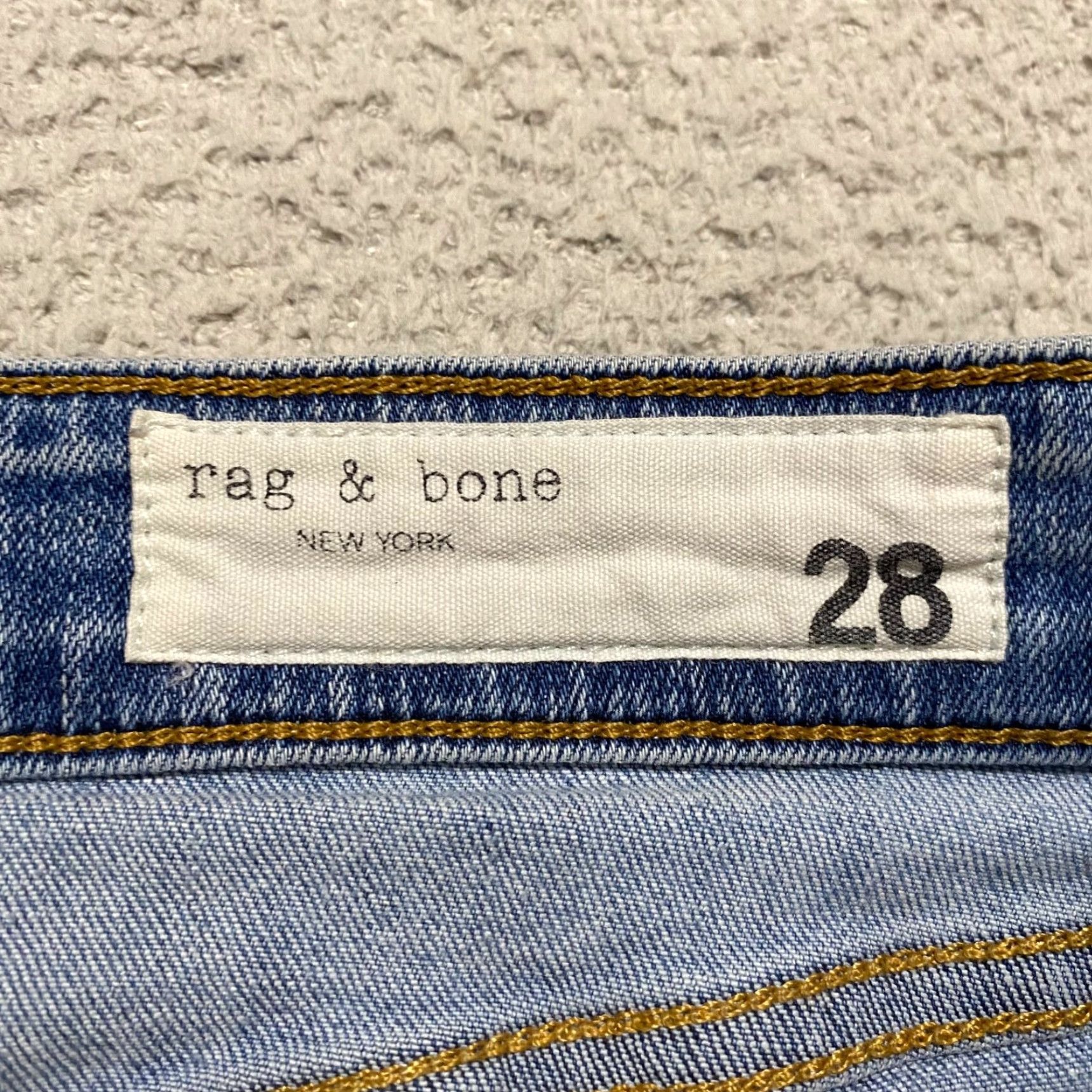 Rag & Bone rag & bone Jeans Womens 28 Blue Denim Medium Distressed High Rise Skinny Vintage No Size 28" / US 6 / IT 42 - 3 Thumbnail