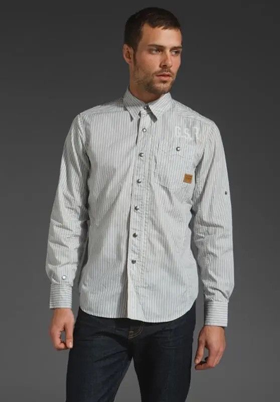 G-Star Rare G-Star RAW Ne 5620 Skye Zip Shirt Long Sleeve With Logo Size US XL / EU 56 / 4 - 1 Thumbnail