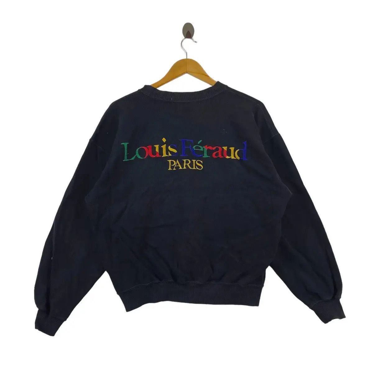 Louis Feraud Vintage LOUIS FERAUD PARIS Embroidered Rainbow Sweatshirt Size L / US 10 / IT 46 - 1 Thumbnail