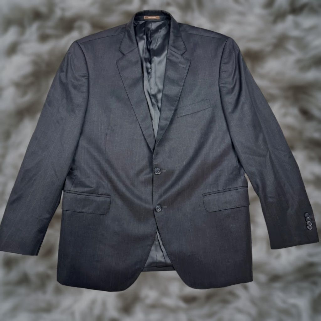 Peter Millar Peter Millar Blazer Jacket Gray 44R Wool Mens 2-Button Single-Breasted Notch Lapel Size 44R - 1 Thumbnail