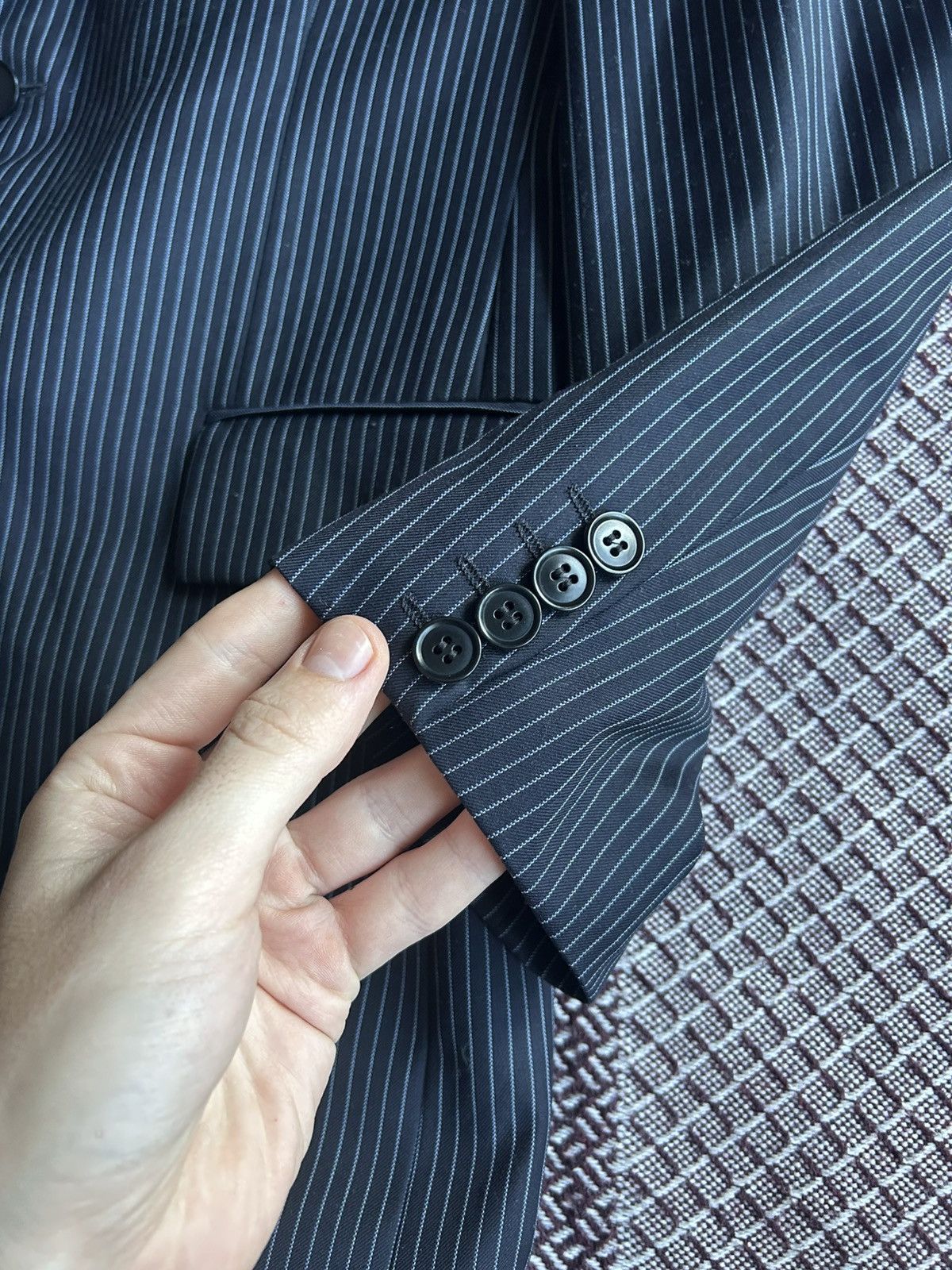 Hugo Boss Hugo Boss Striped Wool Suit Men’s Solid Style 48 Size Size 48R - 3 Thumbnail