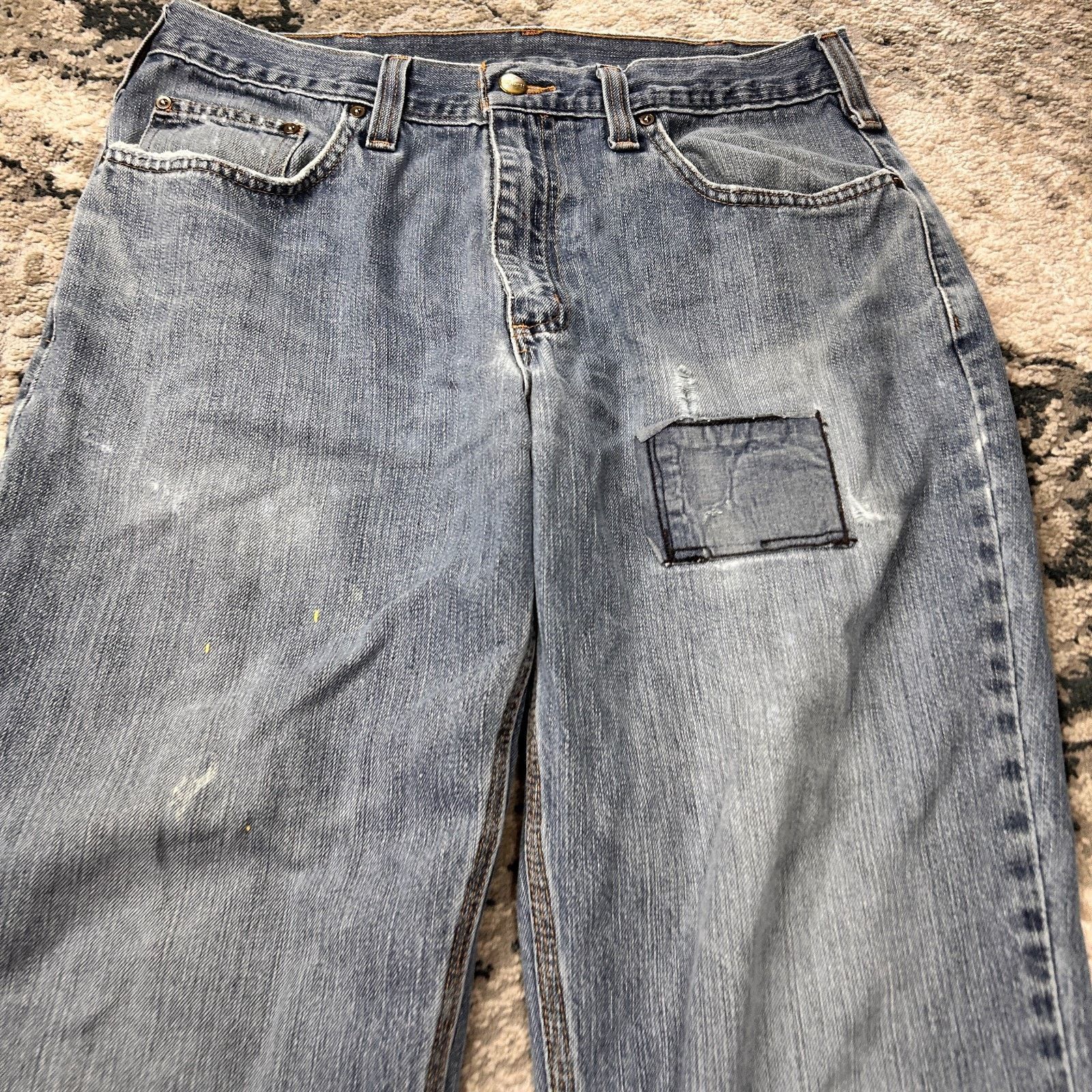 Carhartt Carhartt Holter Relaxed Fit Jeans Mens 34x30 Blue Denim Size US 34 / EU 50 - 3 Thumbnail