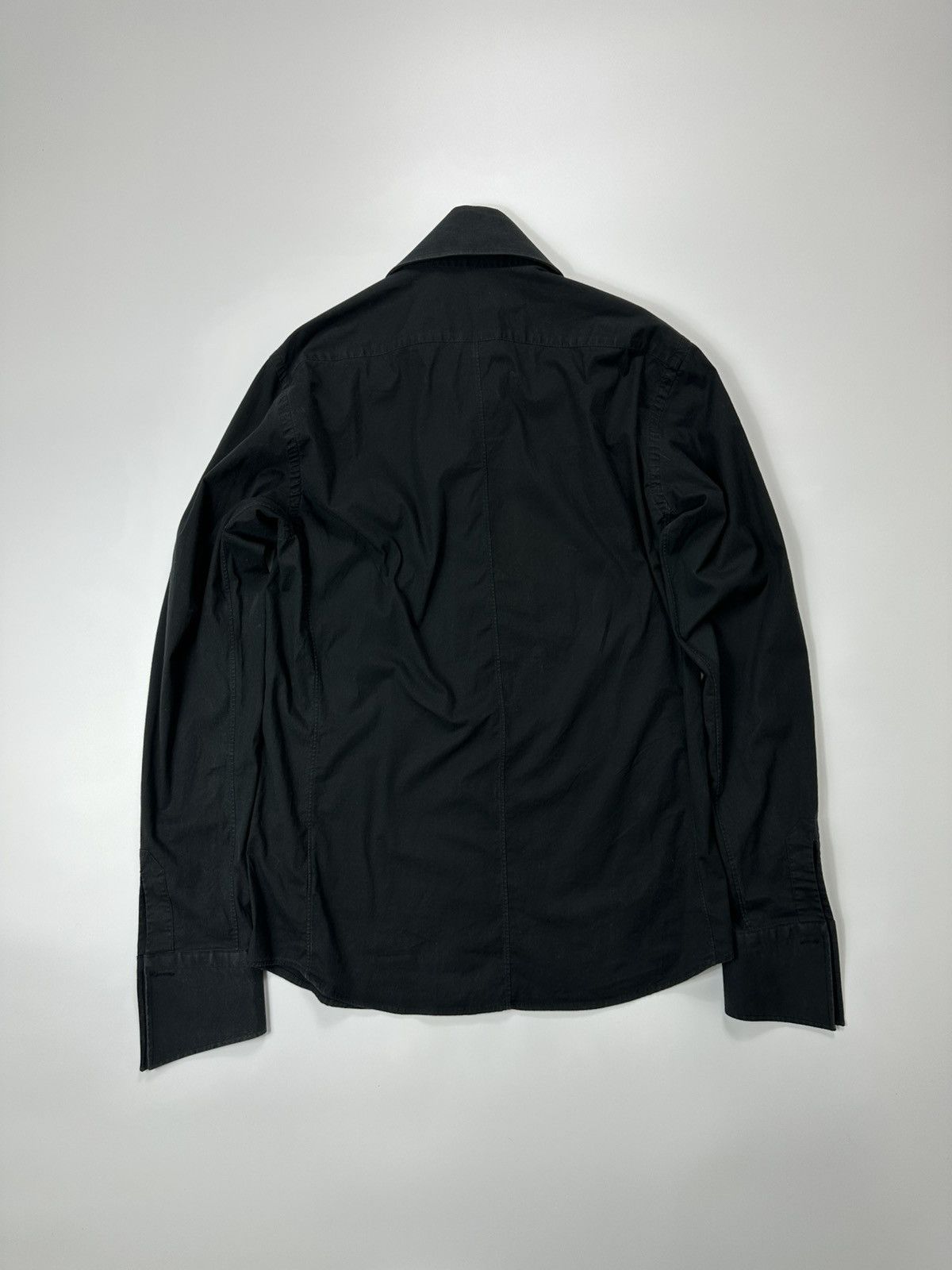 Karl Lagerfeld Karl Lagerfeld Black Formal Shirt Size US M / EU 48-50 / 2 - 2 Thumbnail